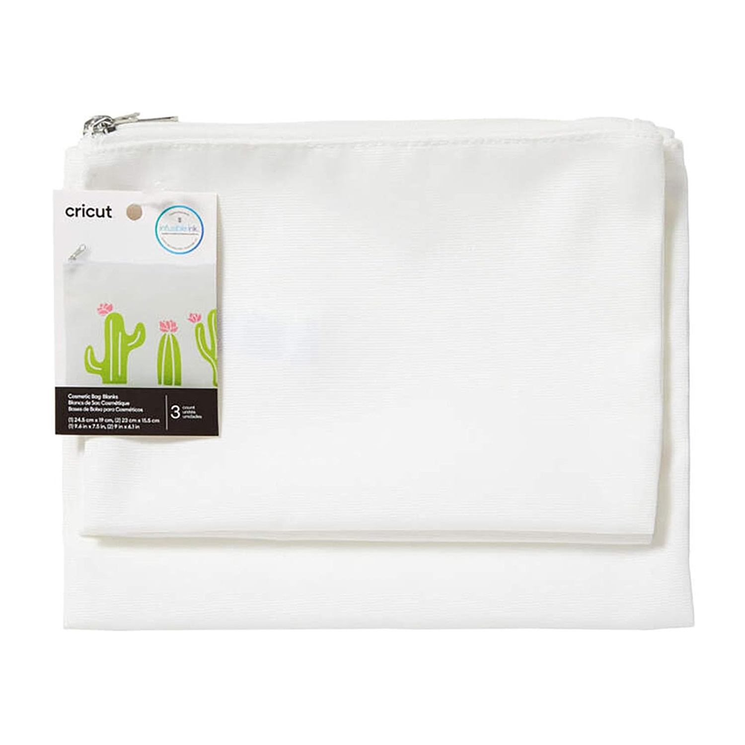 Set 3 astucci in tessuto da personalizzare Cricut