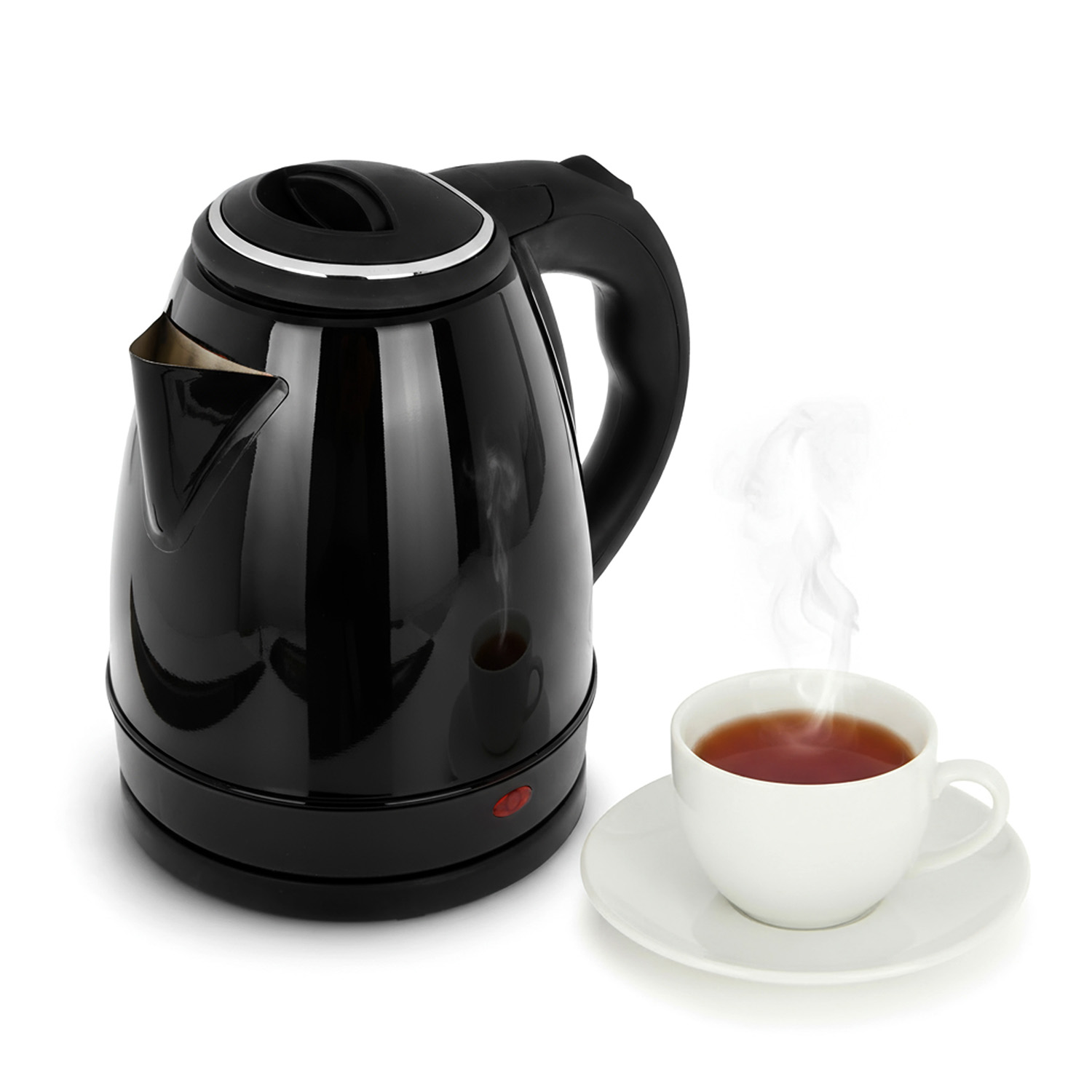 Bollitore elettrico 1,5 L nero acciaio inox