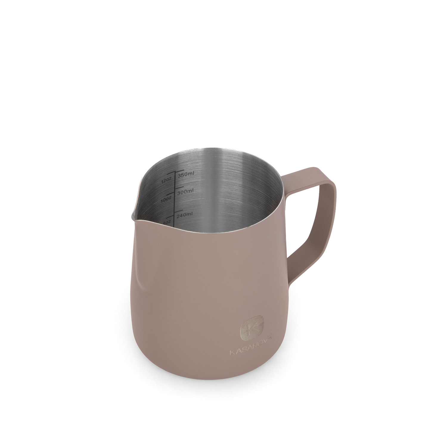 Bricco latte 350 ml in acciaio inox taupe