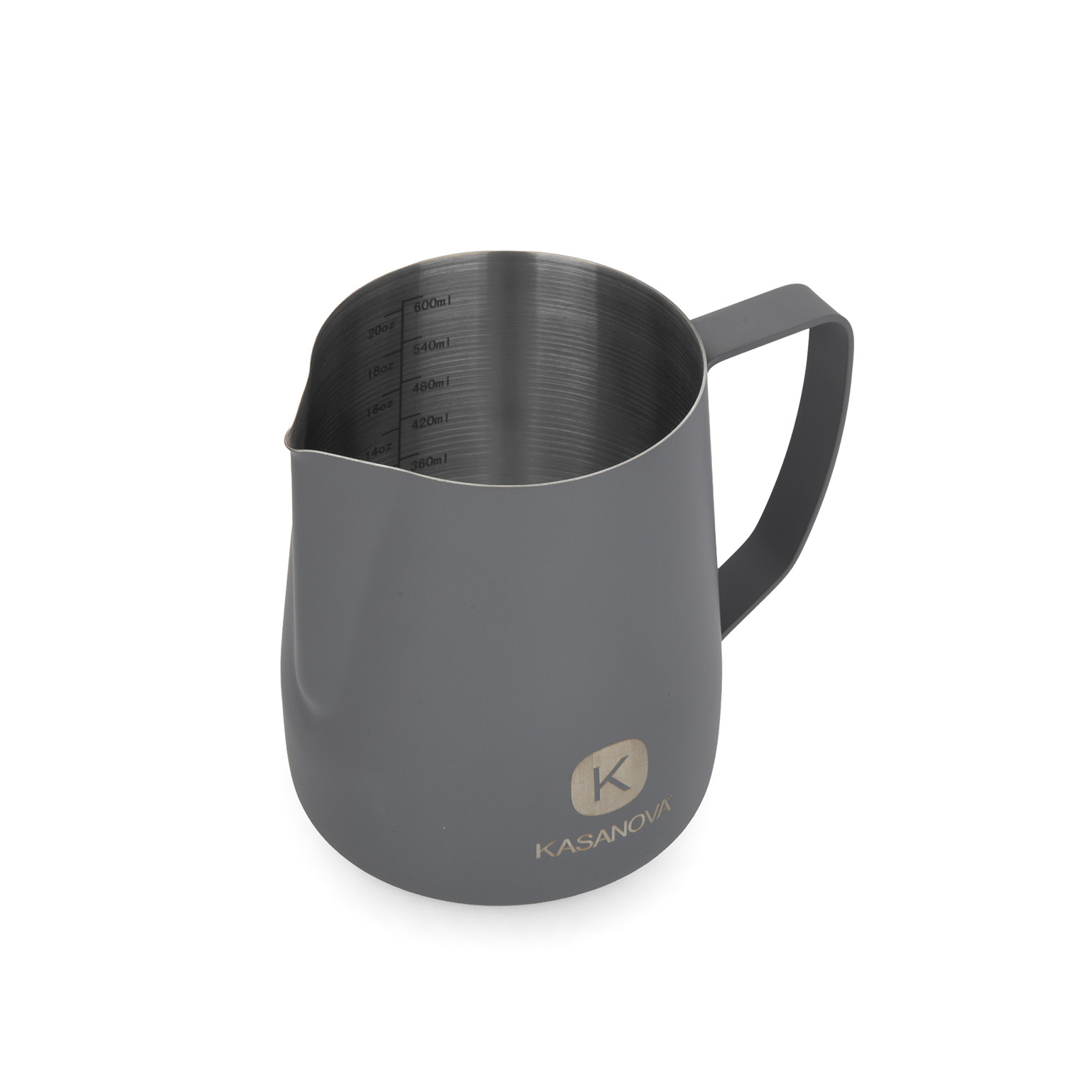 Bricco latte 600 ml acciaio inox grigio