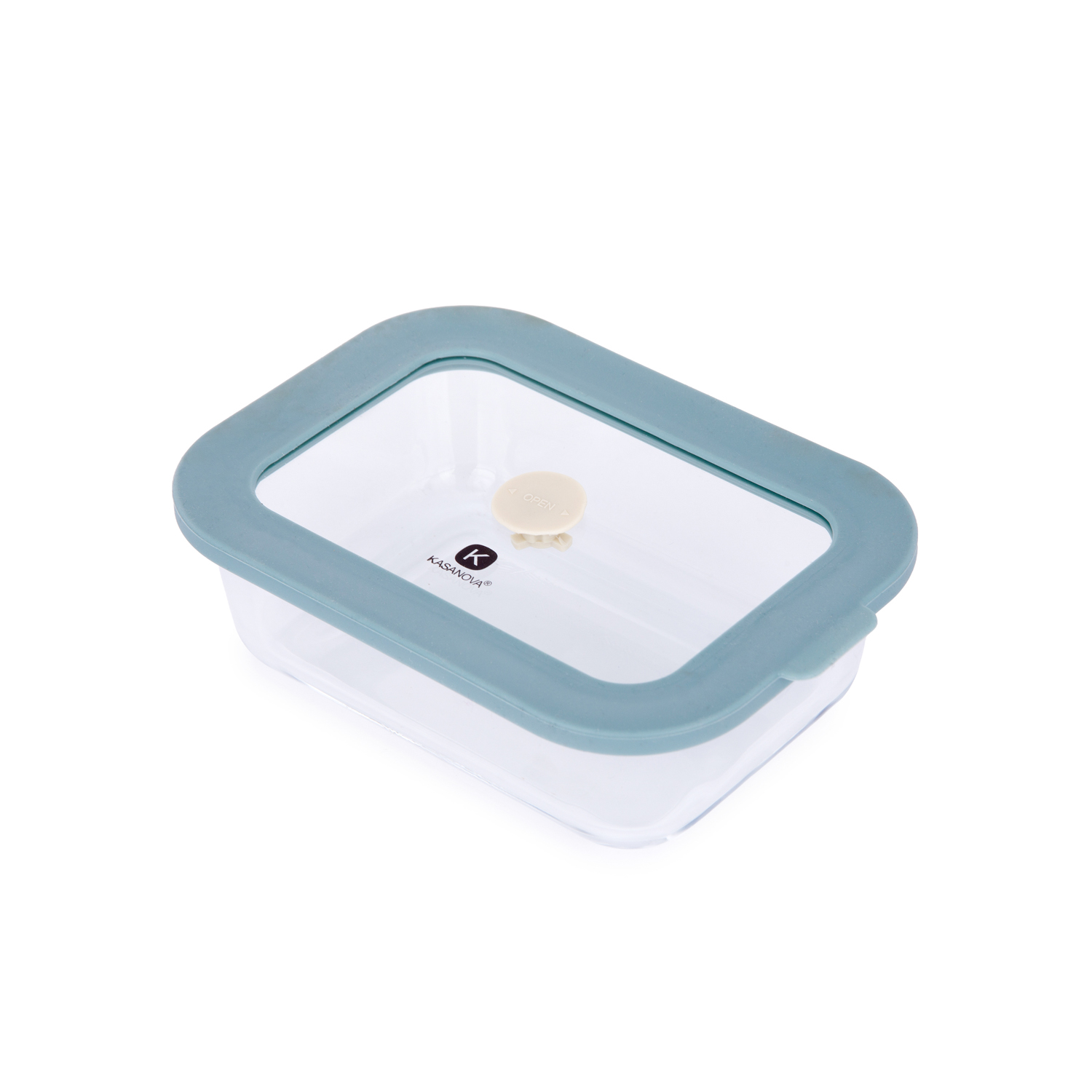 Contenitore alimentare 640 ml vetro azzurro