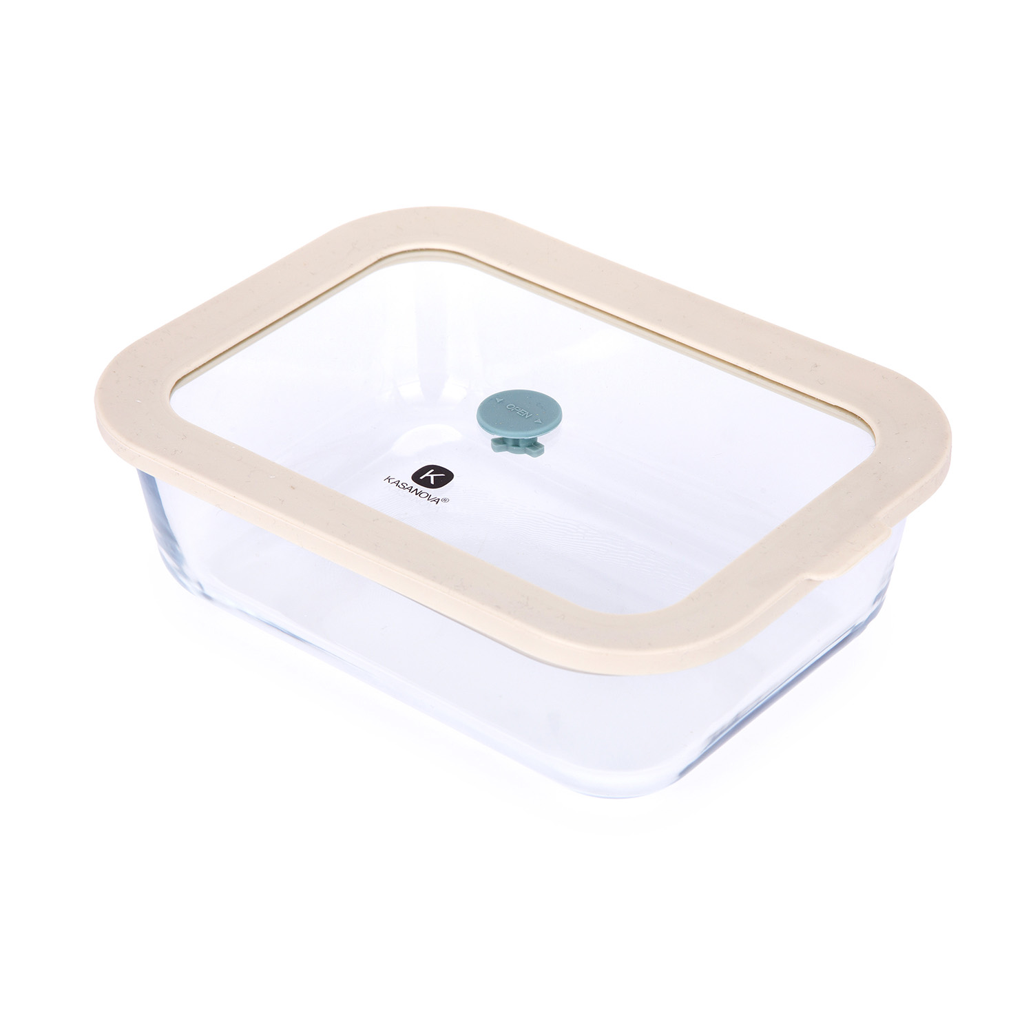 Contenitore alimentare 1,52 L vetro beige