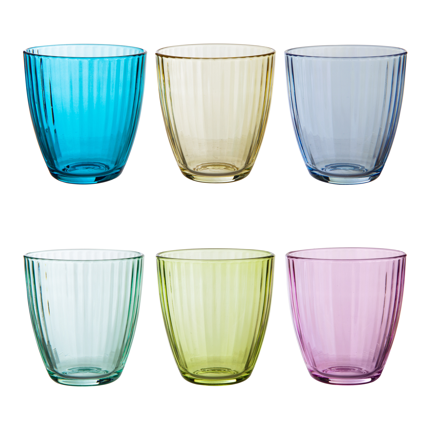 Set 6 bicchieri acqua colorati 285 ml Pasabahce