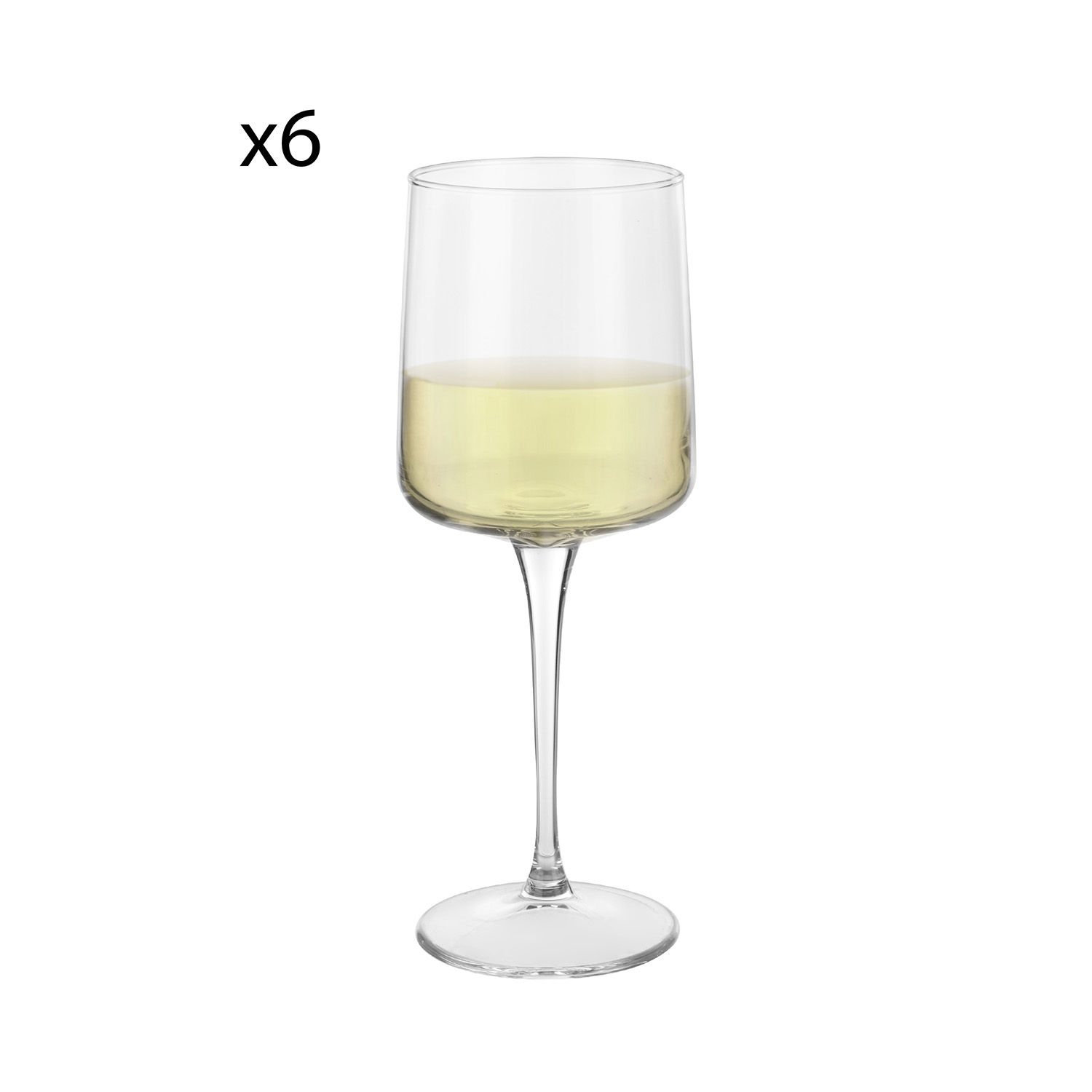 Set 6 calici vino bianco in vetro 270 ml Iconic