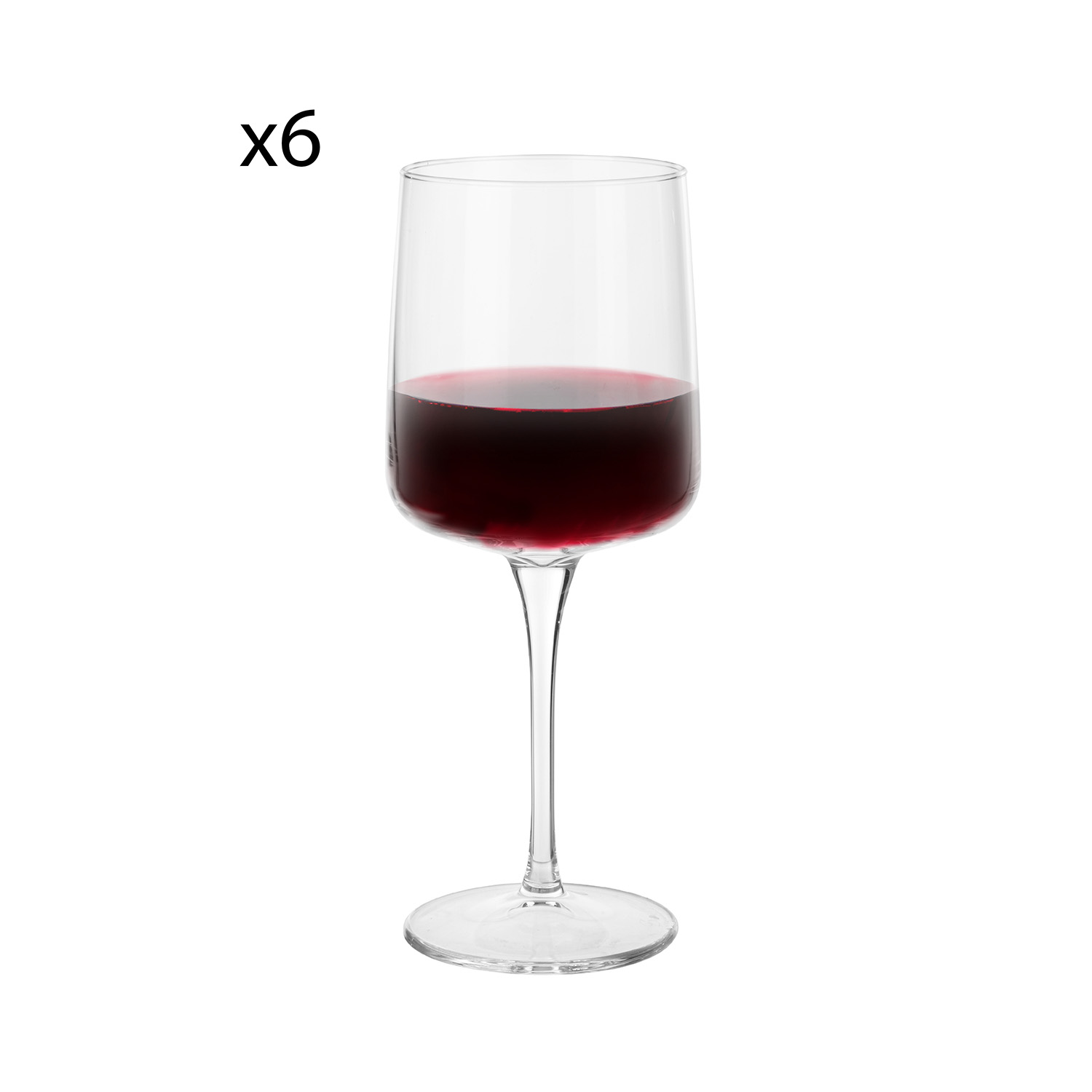 Set 6 calici vino rosso in vetro 430 ml Iconic