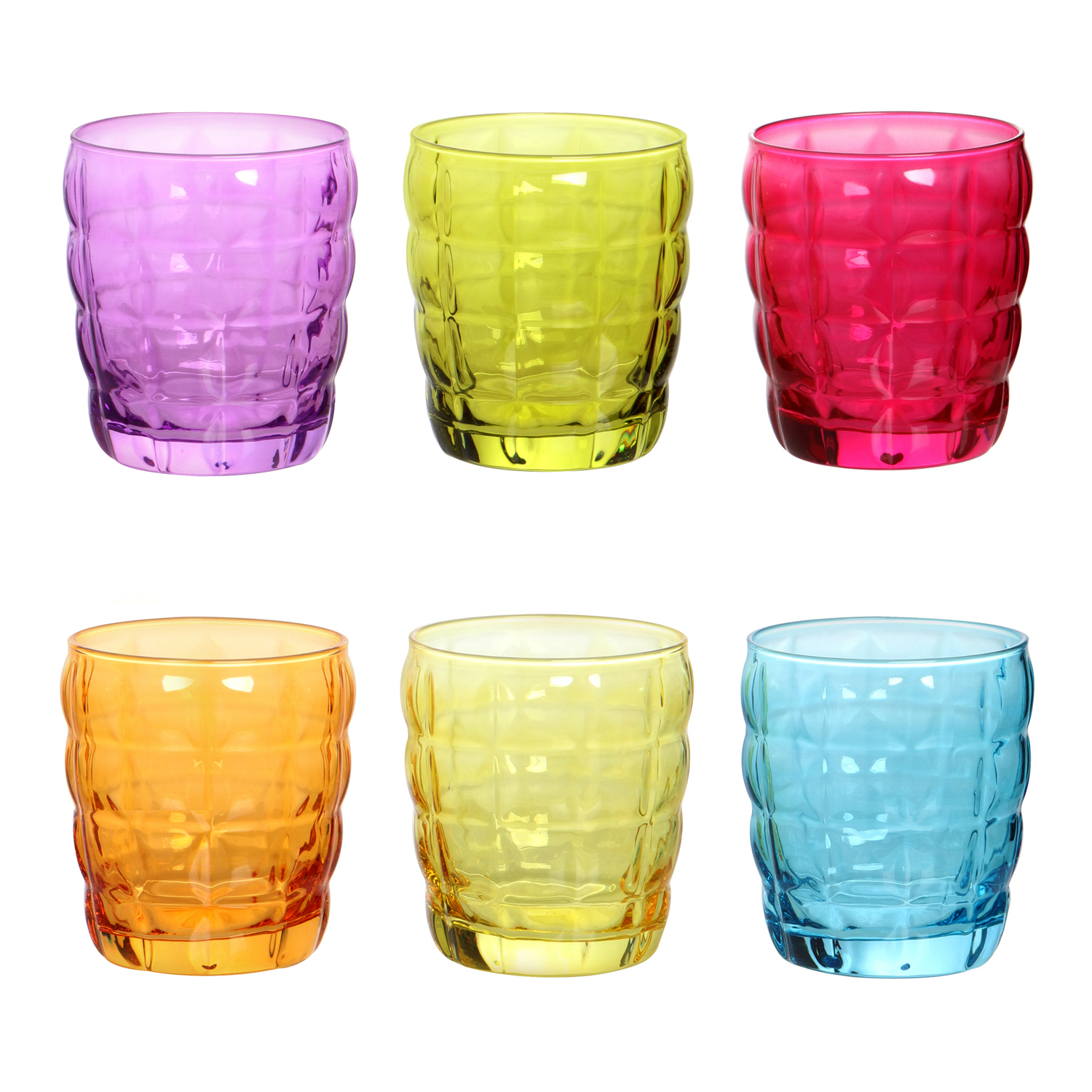 Set 6 bicchieri colorati vetro Horizon Pasabahce