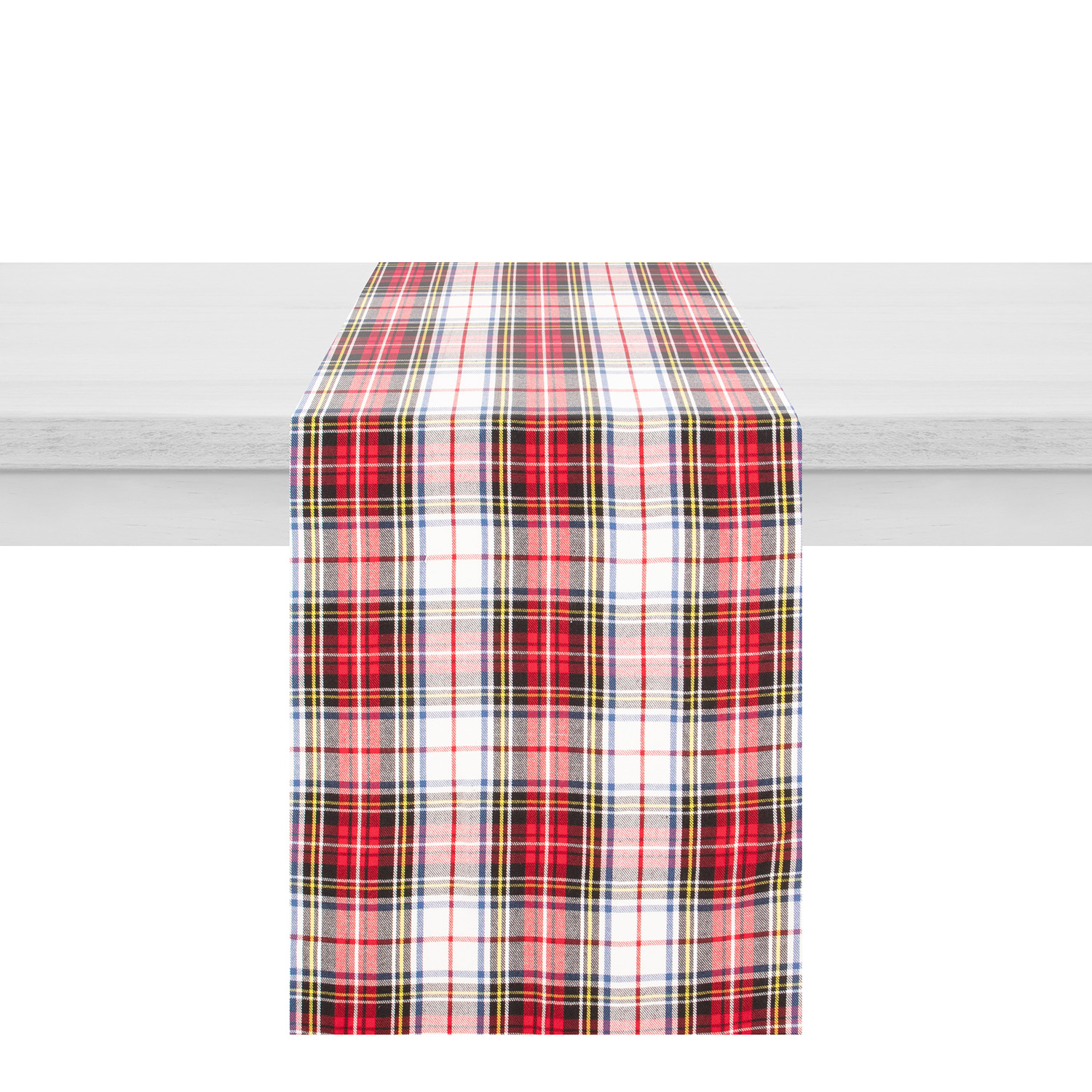 Runner tartan bianco 50x140 cm