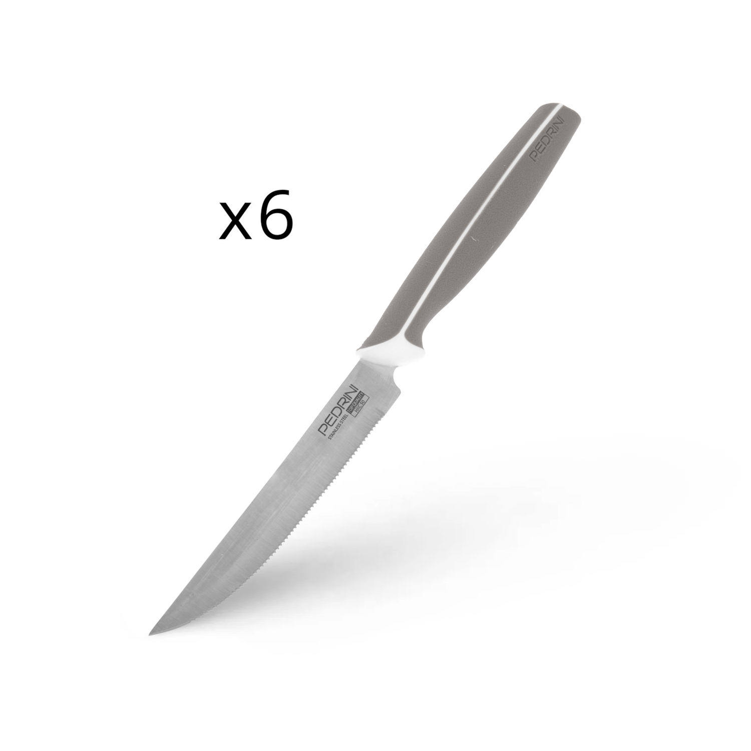 Set 6 coltelli bistecca tortora Pedrini Master