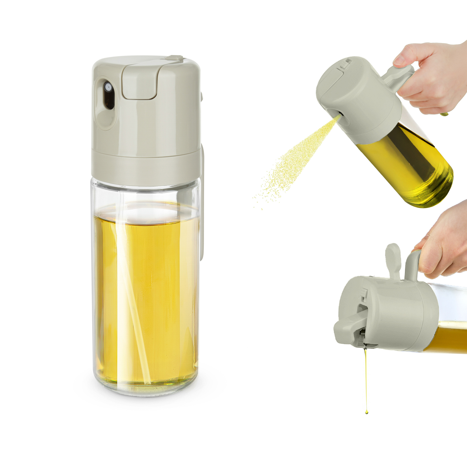 Oliere Spray e Versa Vetro 550ml Tappo Tortora KASANOVA