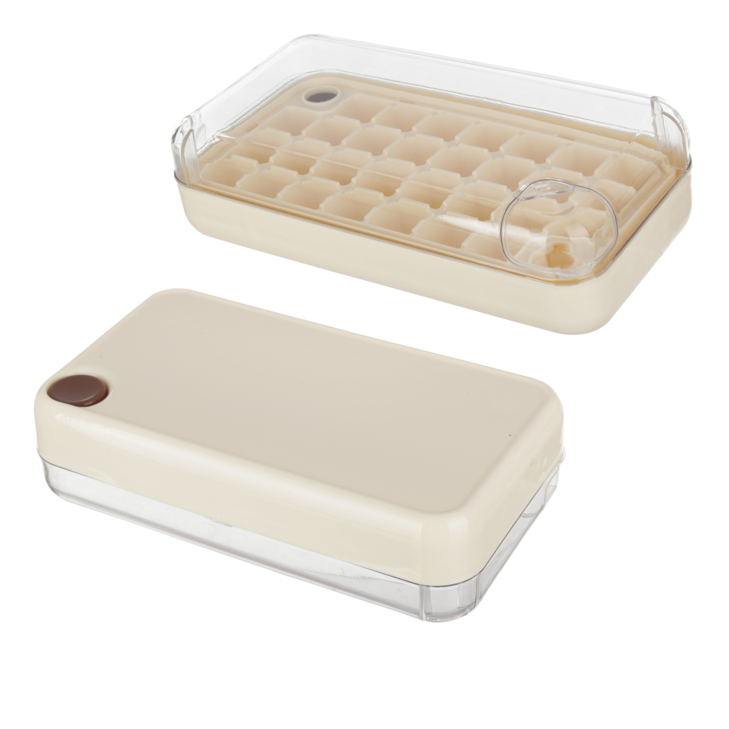 Formaghiaccio 30 cubetti con coperchio bianco