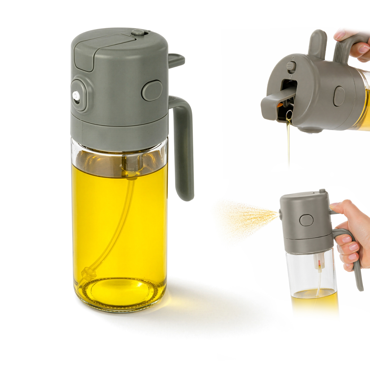 Oliera 2 in 1 spray e a filo grigia