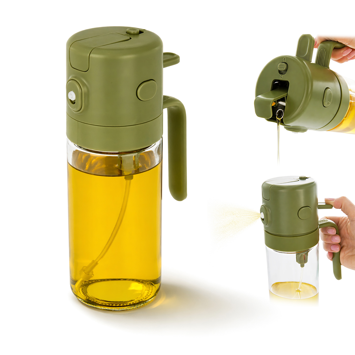 Oliera 2 in 1 spray e a filo verde