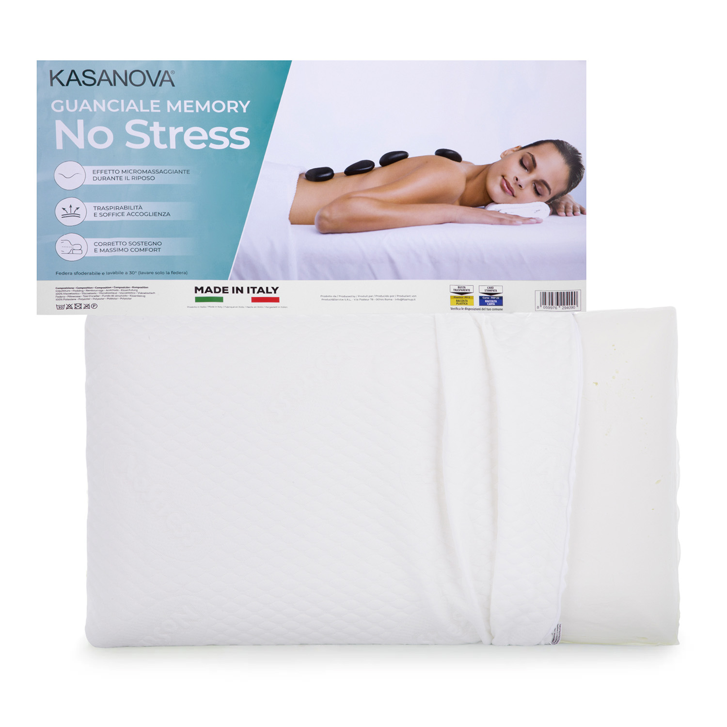Cuscino guanciale memory No Stress