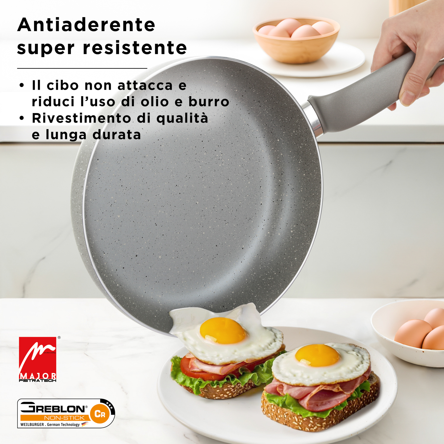 KASANOVA Batteria di pentole MADE IN ITALY, Piani cottura tradizionali - Afbeelding 49 van 63