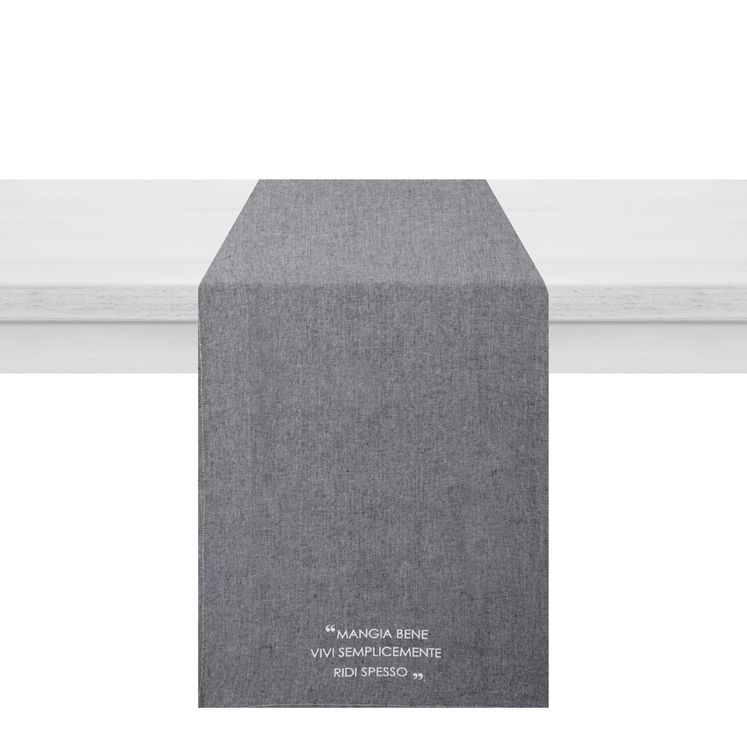 Runner 45x140 cm scritta Quotes antracite