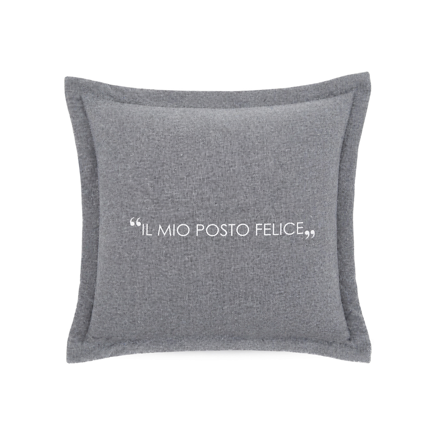 Cuscino divano 45x45 cm scritta Quotes antracite