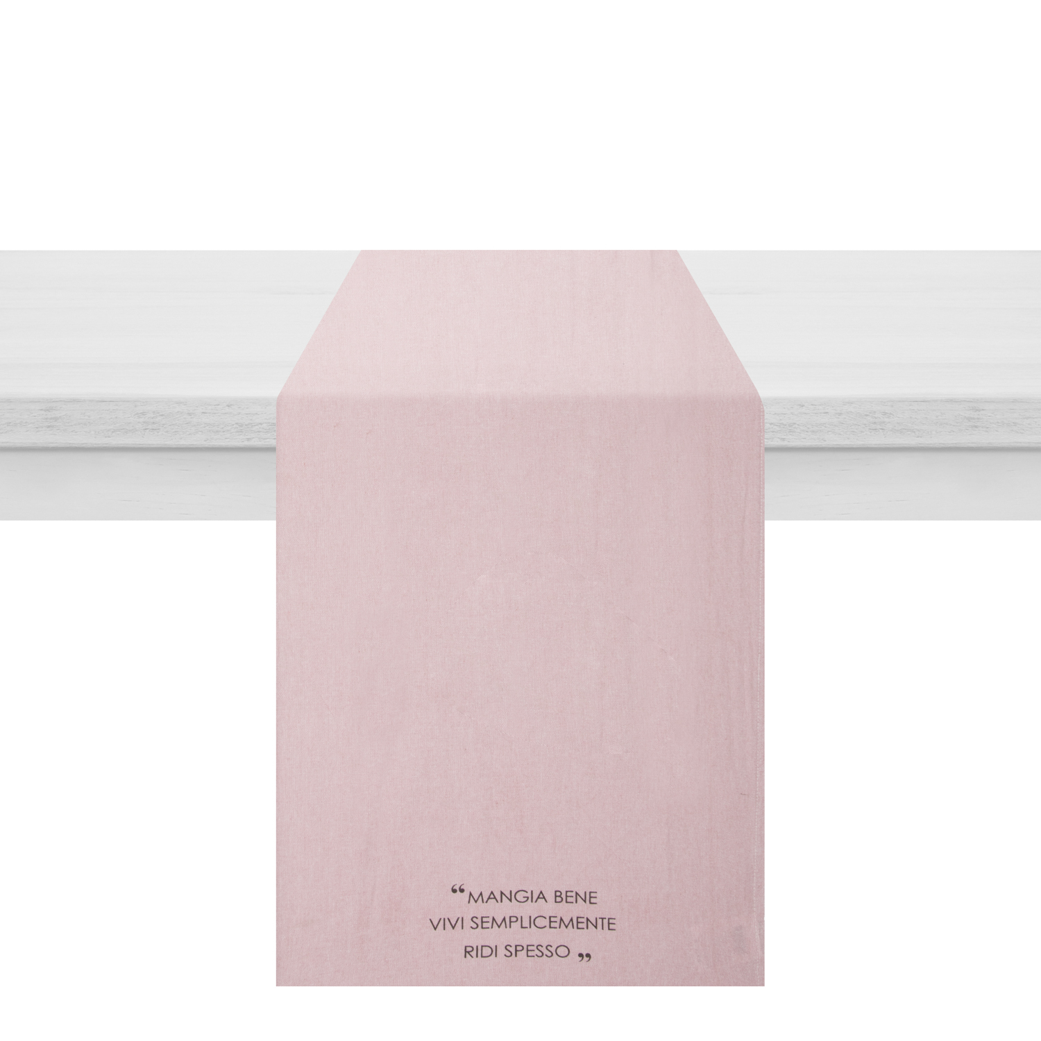 Runner 45x140 cm scritta Quotes malva