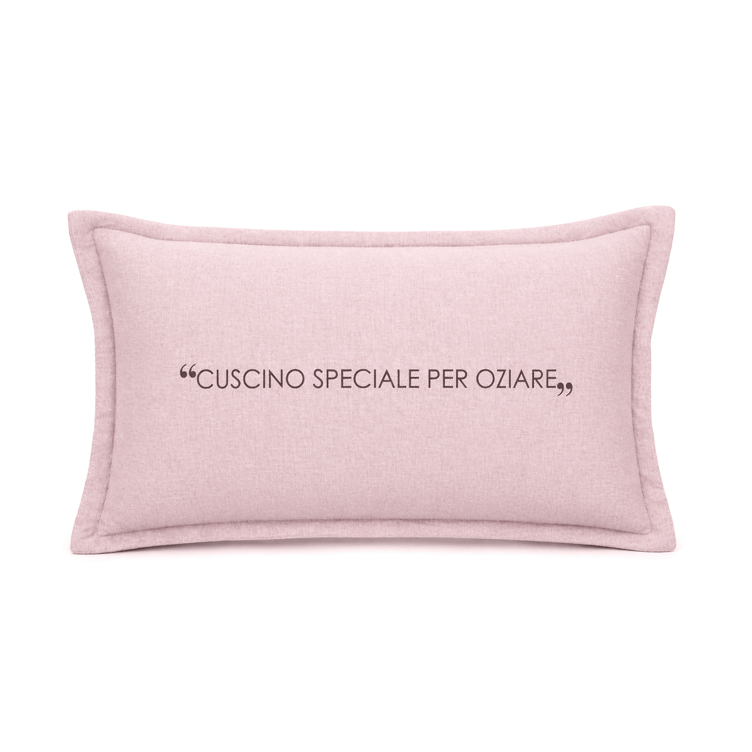 Cuscino divano 30x50 cm scritta Quotes malva