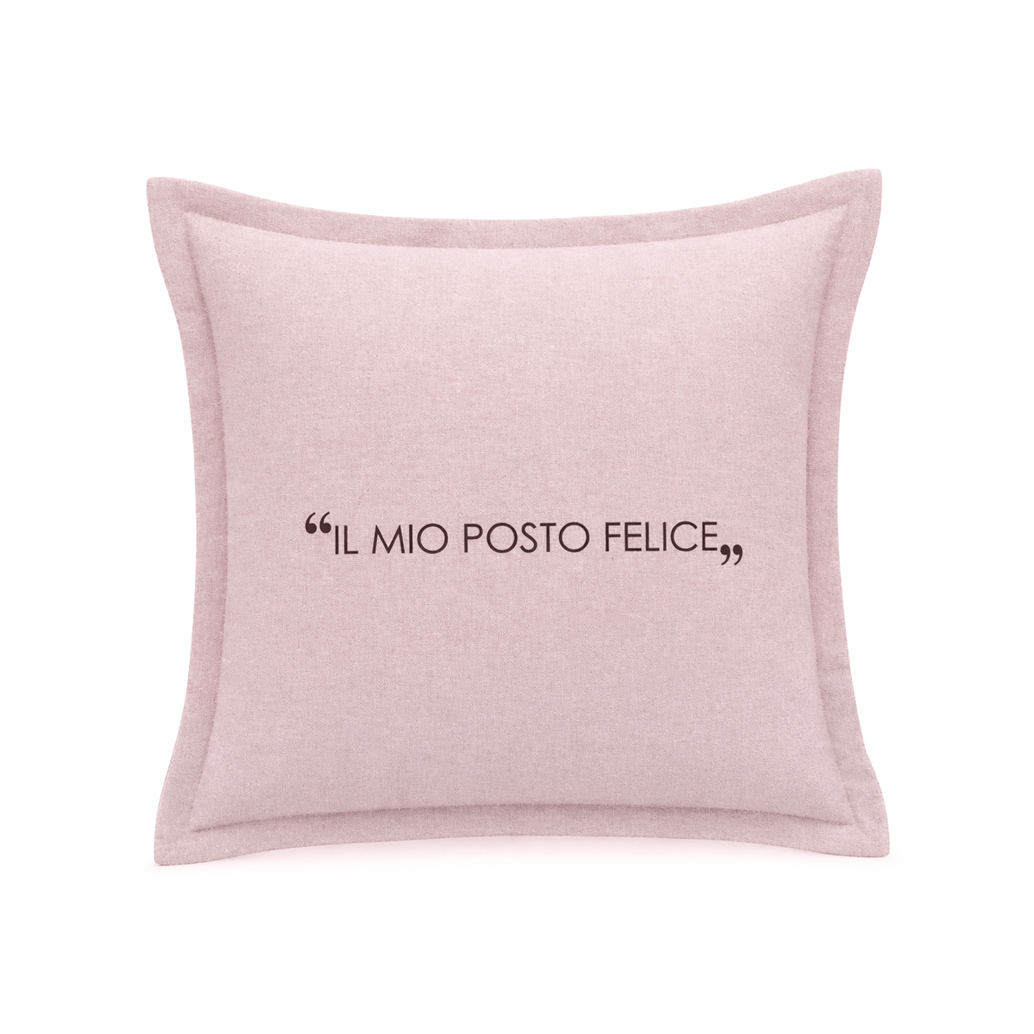 Cuscino divano 45x45 cm scritta Quotes malva
