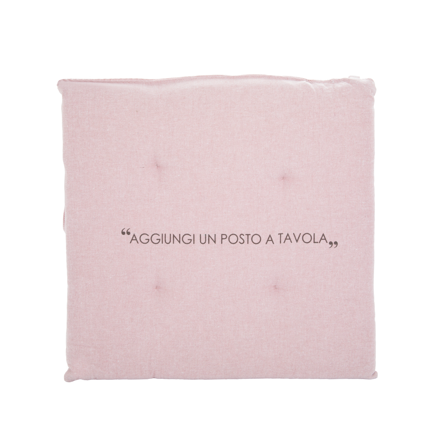 Cuscino sedia 40x40 cm scritta Quotes malva