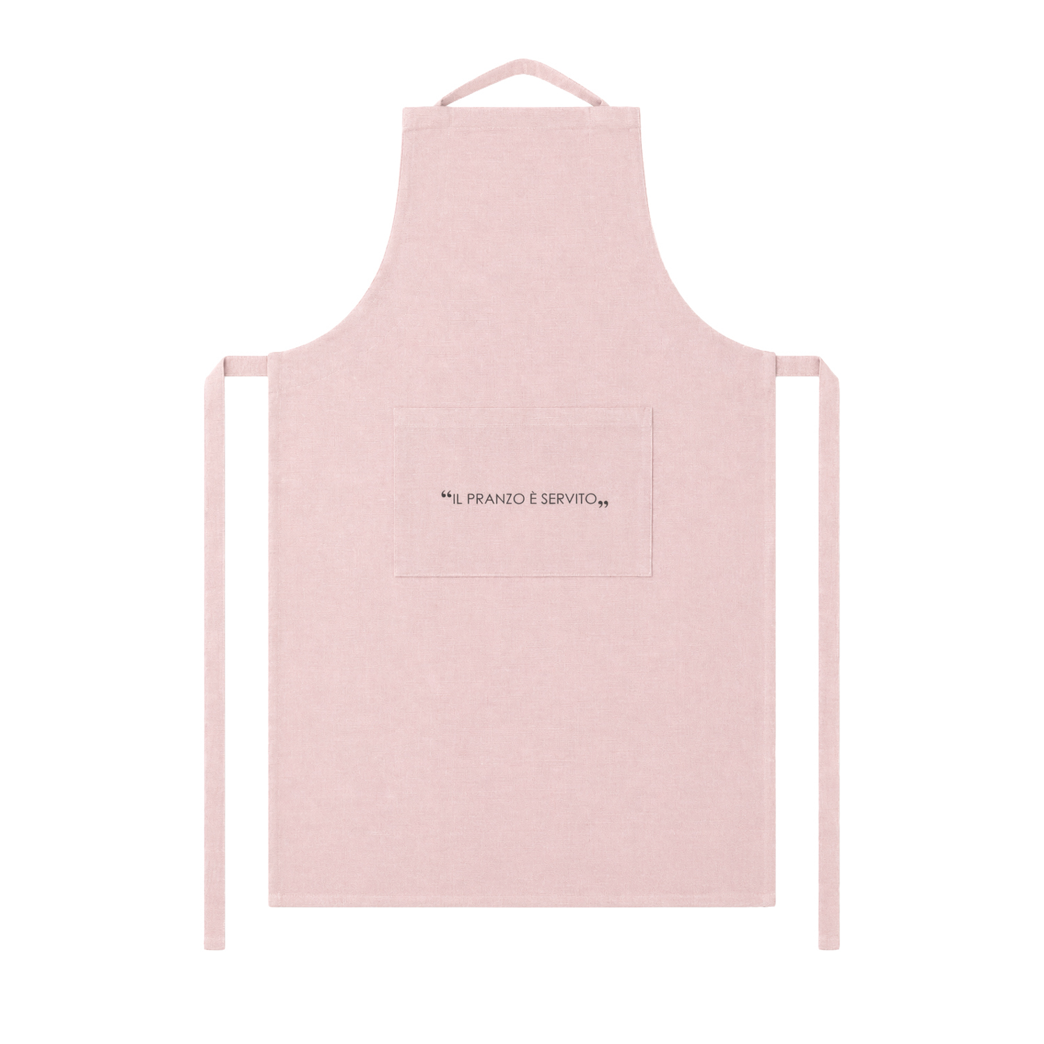 Grembiule con tasca e scritta Quotes malva