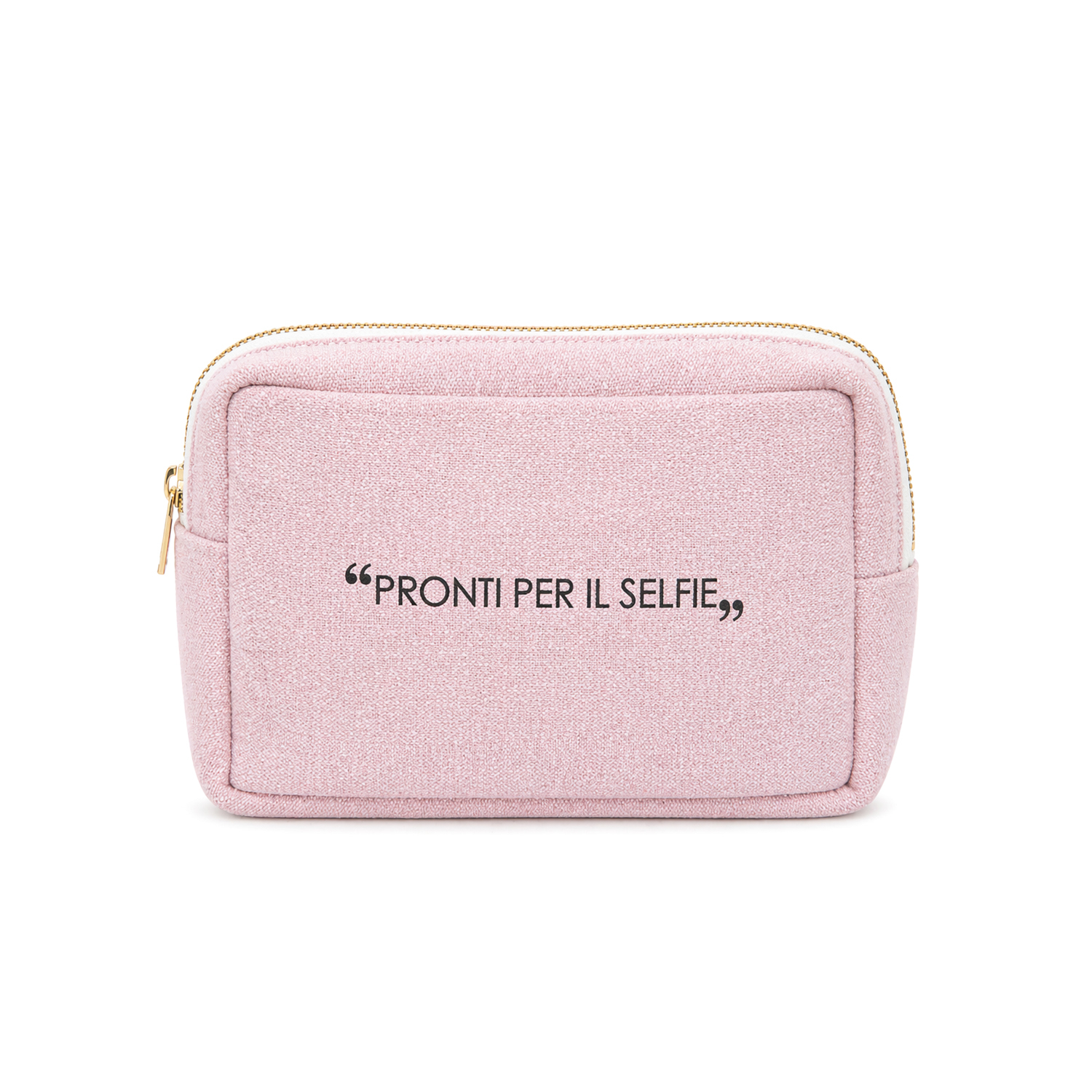 Pochette trucchi 15x10 cm scritta Quotes malva