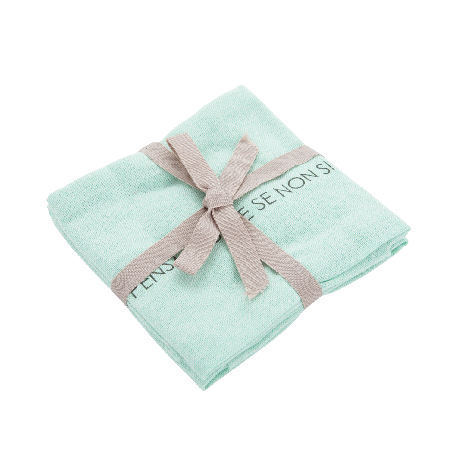 Set 2 tovaglioli 40x40 cm scritta Quotes verde