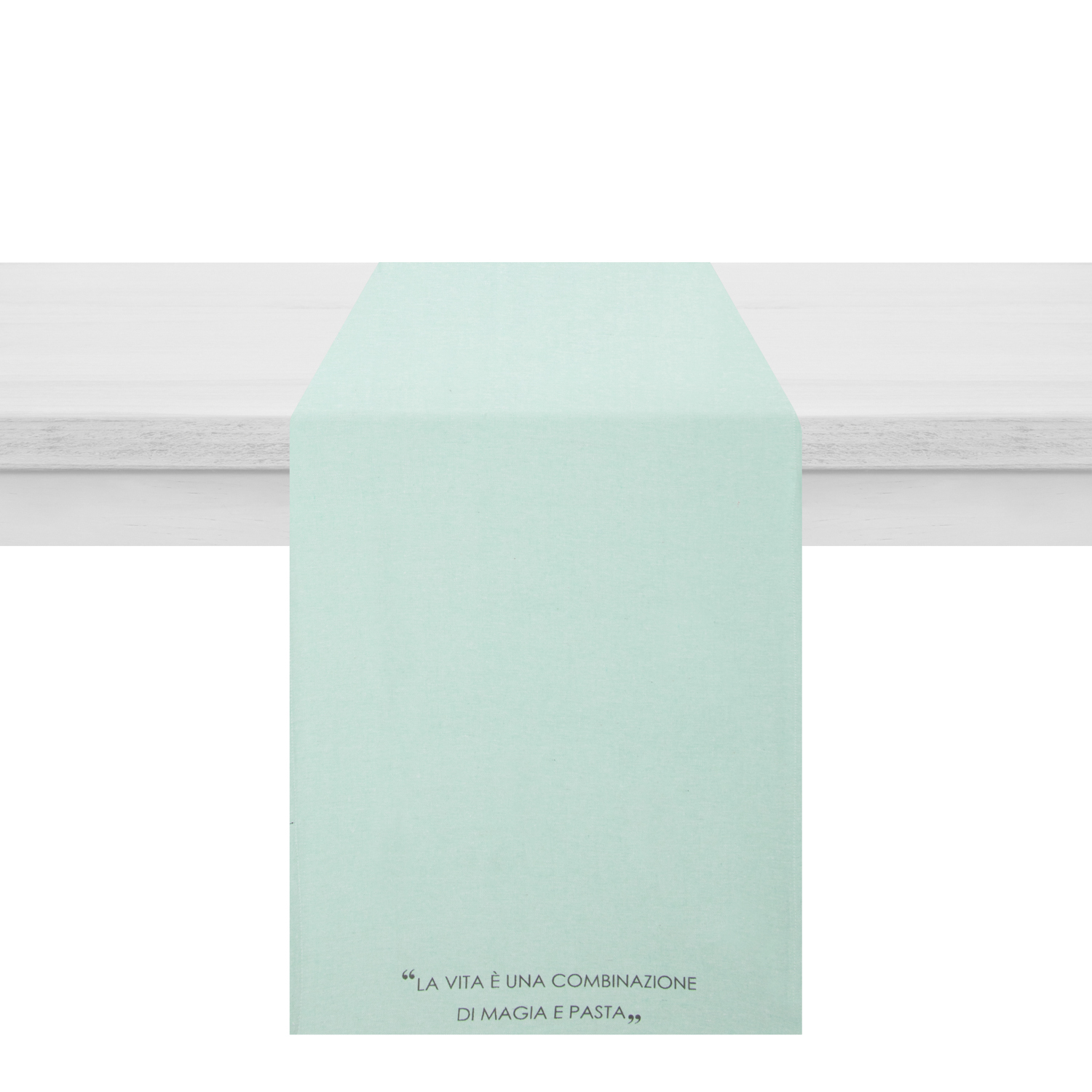 Runner 45x140 cm scritta Quotes verde