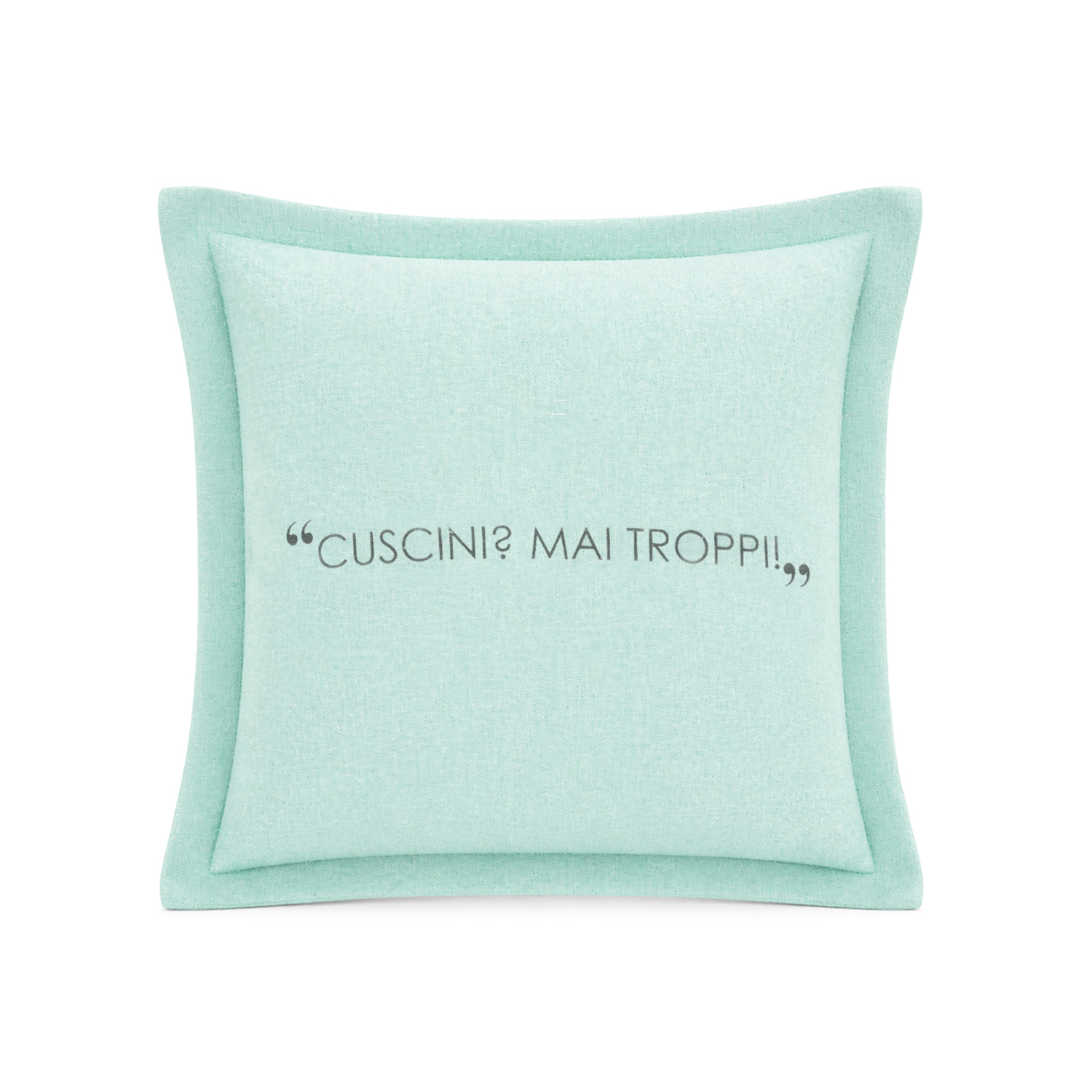 Cuscino divano 45x45 cm scritta Quotes verde