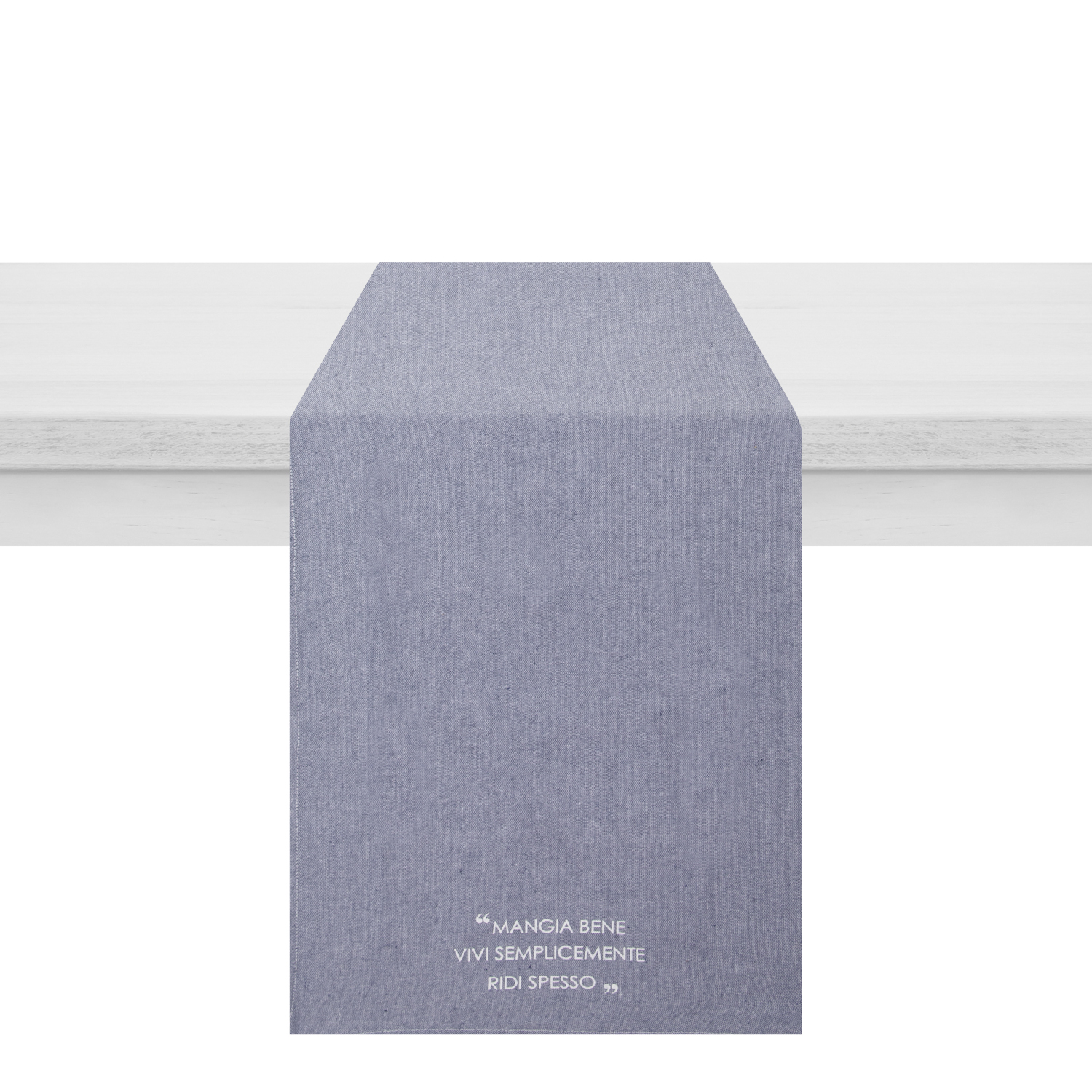 Runner 45x140 cm scritta Quotes denim