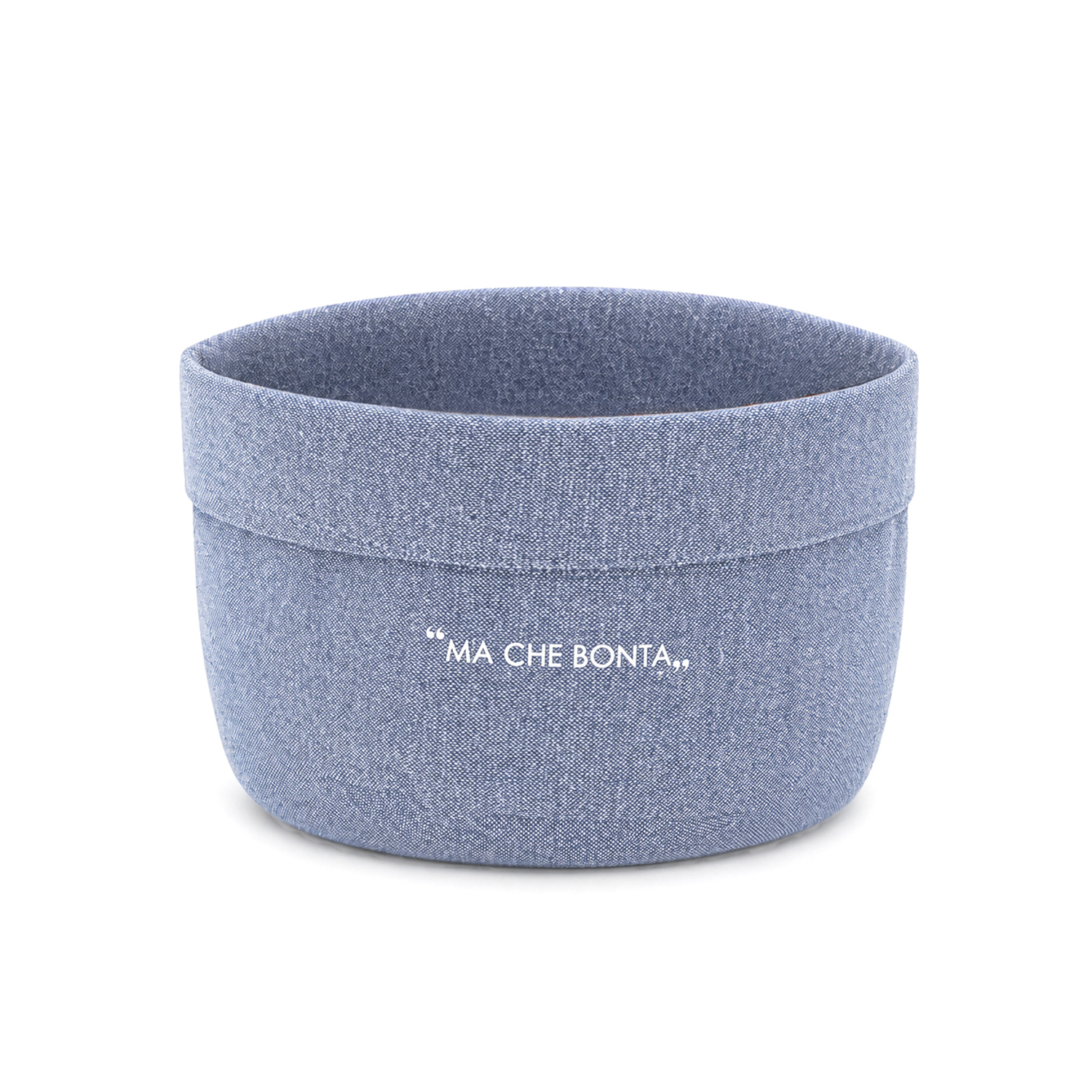 Cestino 16 cm scritta Quotes denim