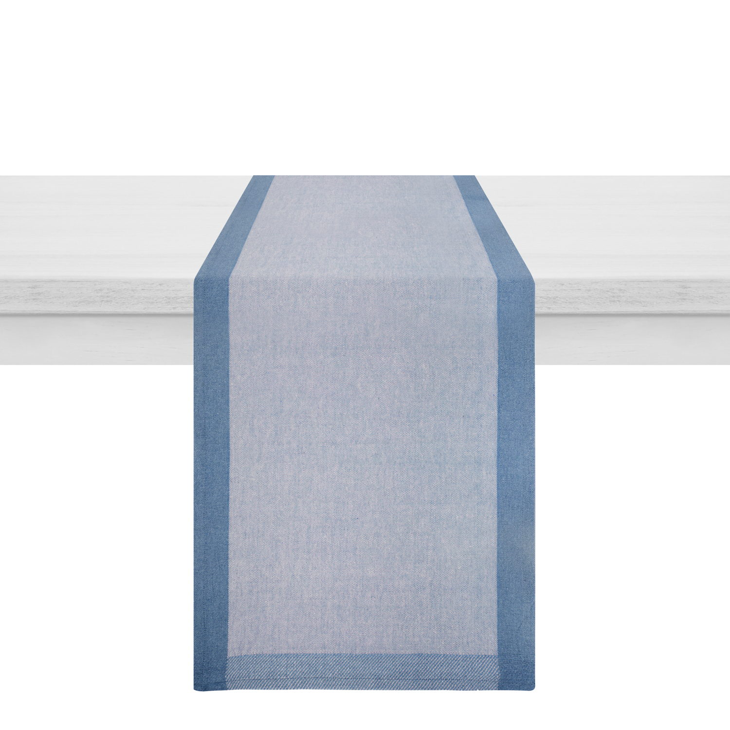 Runner 40x120 cm Chambray blu bordato