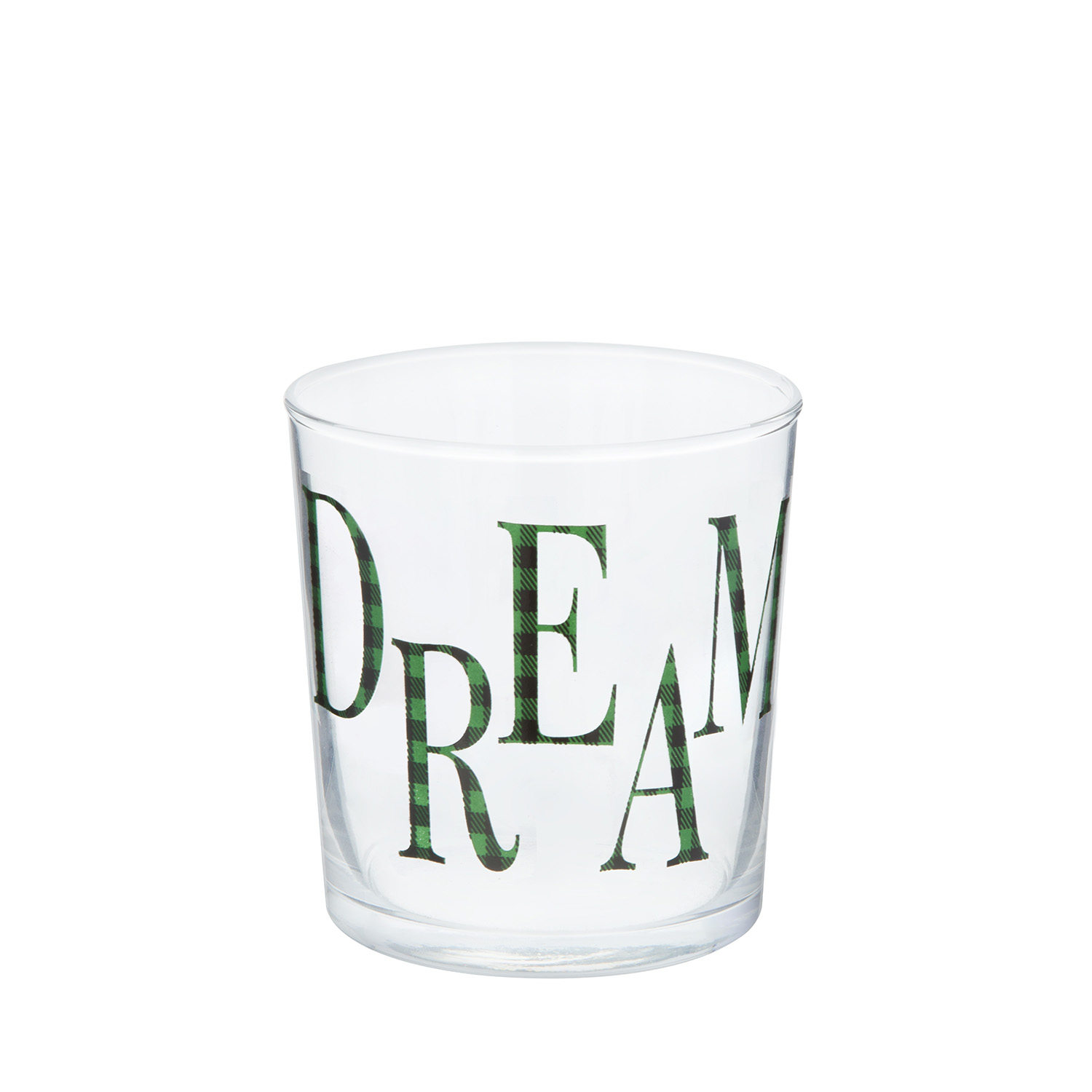 Bicchiere acqua decoro Dream tartan verde Xmas Carol
