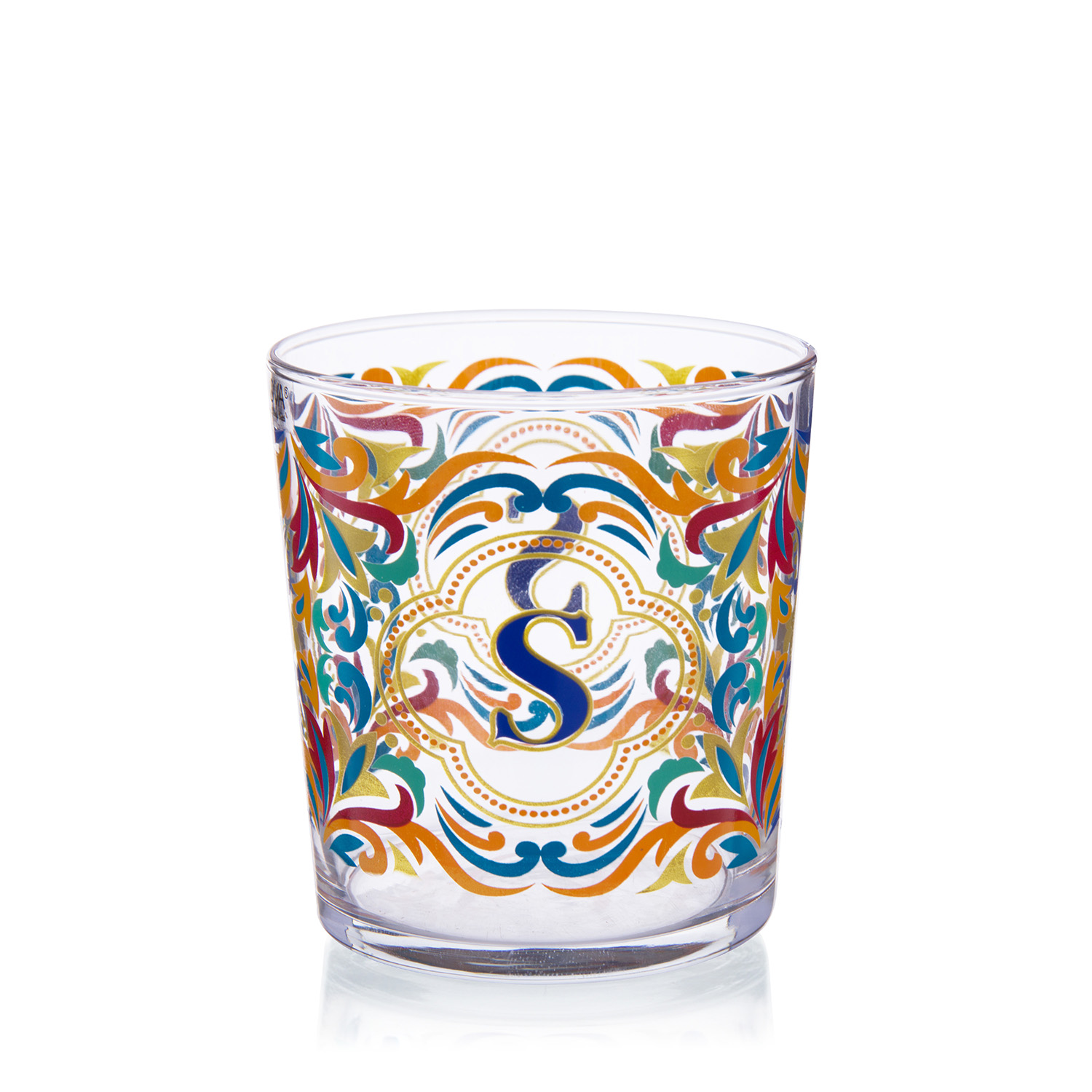 Bicchiere acqua lettera S Royal Garden