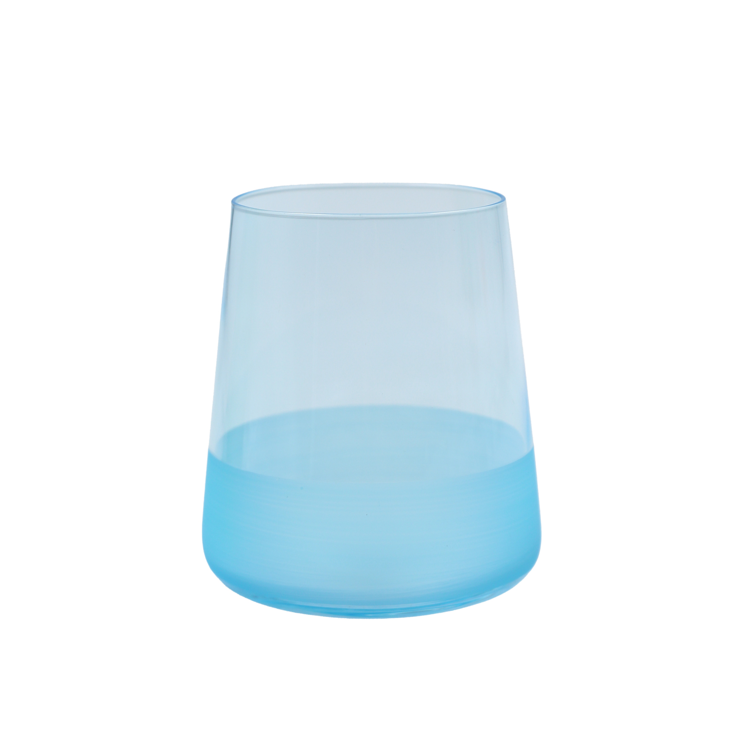 Bicchiere acqua vetro 420 ml azzurro Blaze
