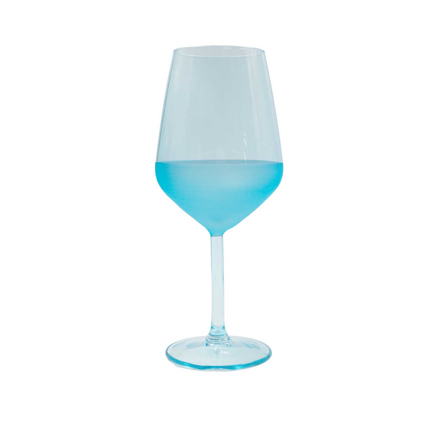 Calice vino vetro 490 ml azzurro Blaze
