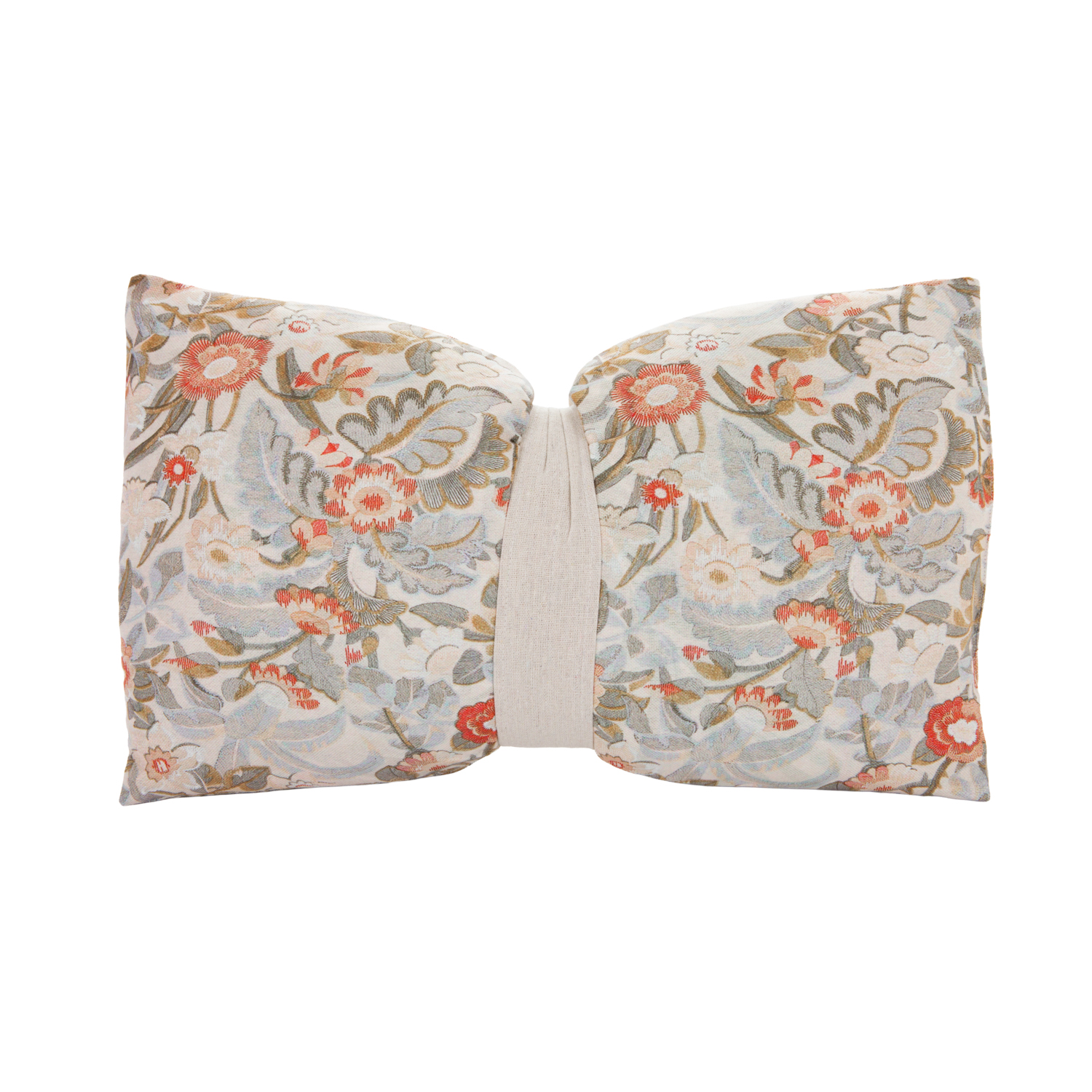 Cuscino divano 33x50 cm fiori corallo