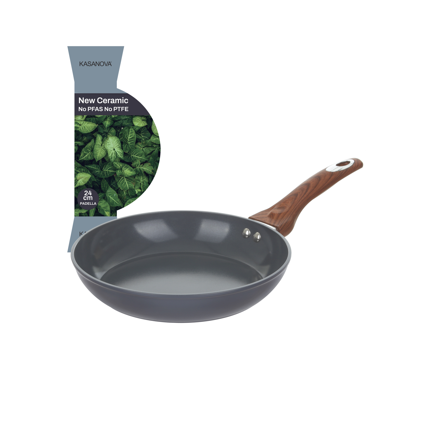 Padella 24 cm in ceramica ottanio New Ceramic