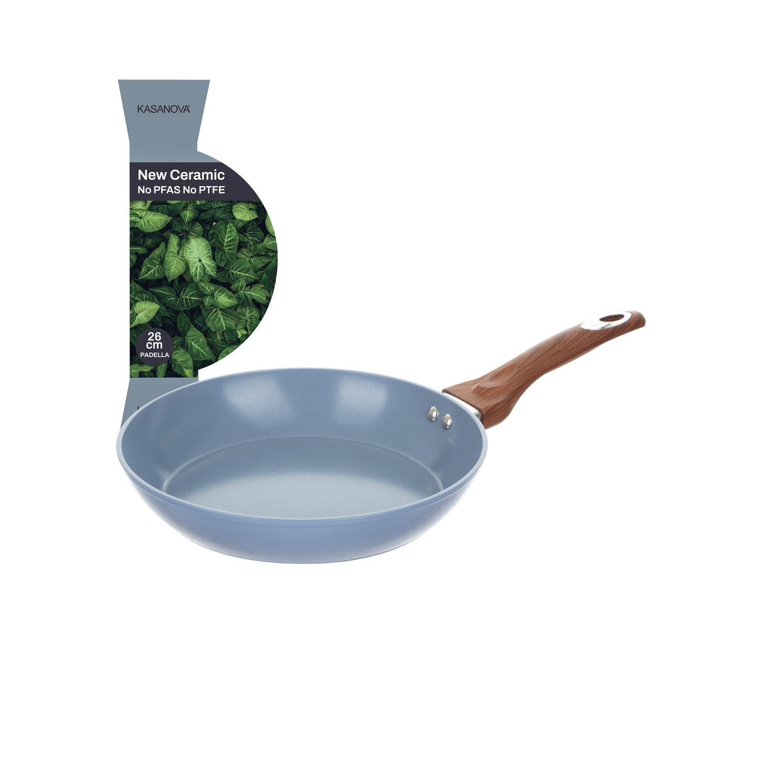 Padella 26 cm in ceramica azzurro New Ceramic