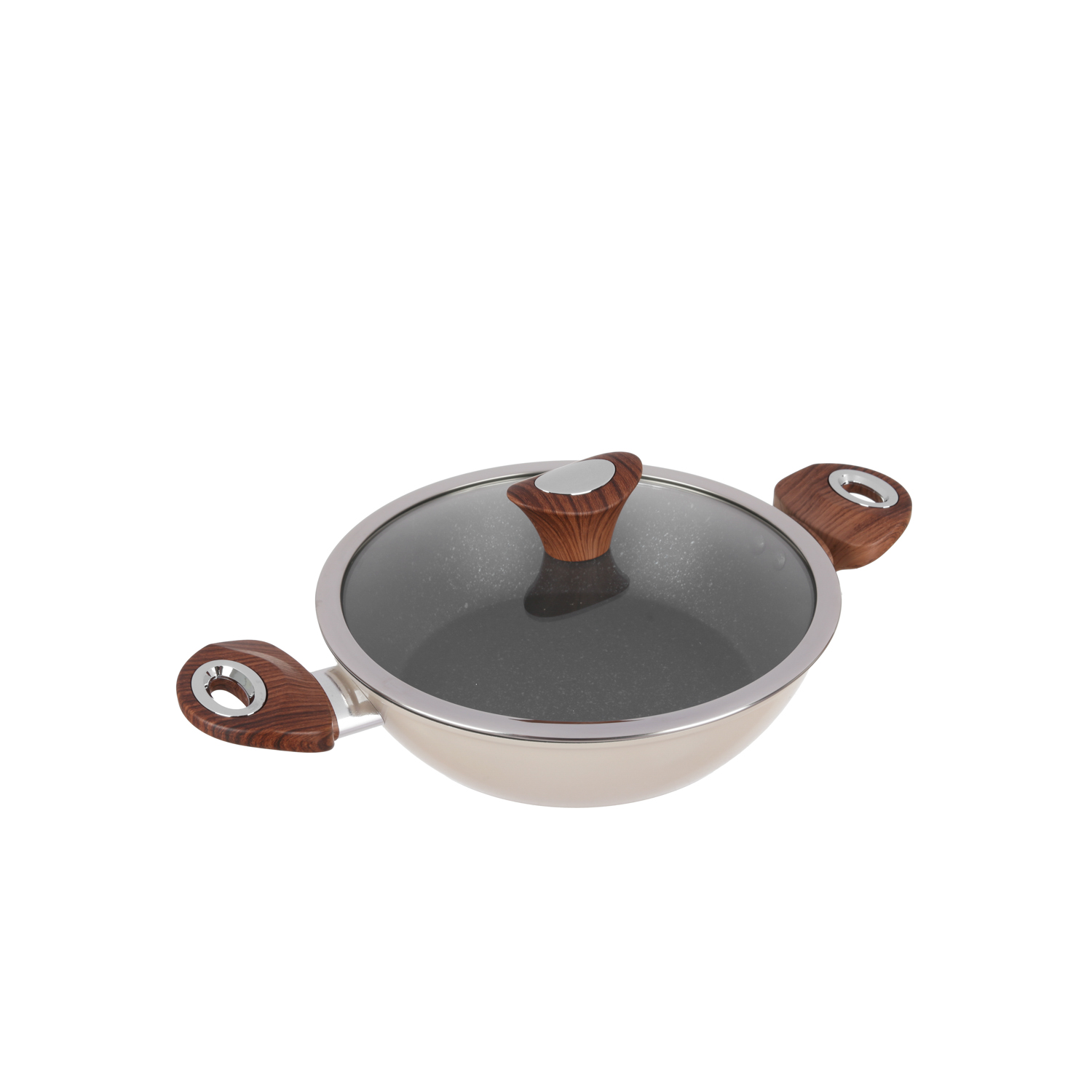 Tegame 24 cm crema Kolors con coperchio