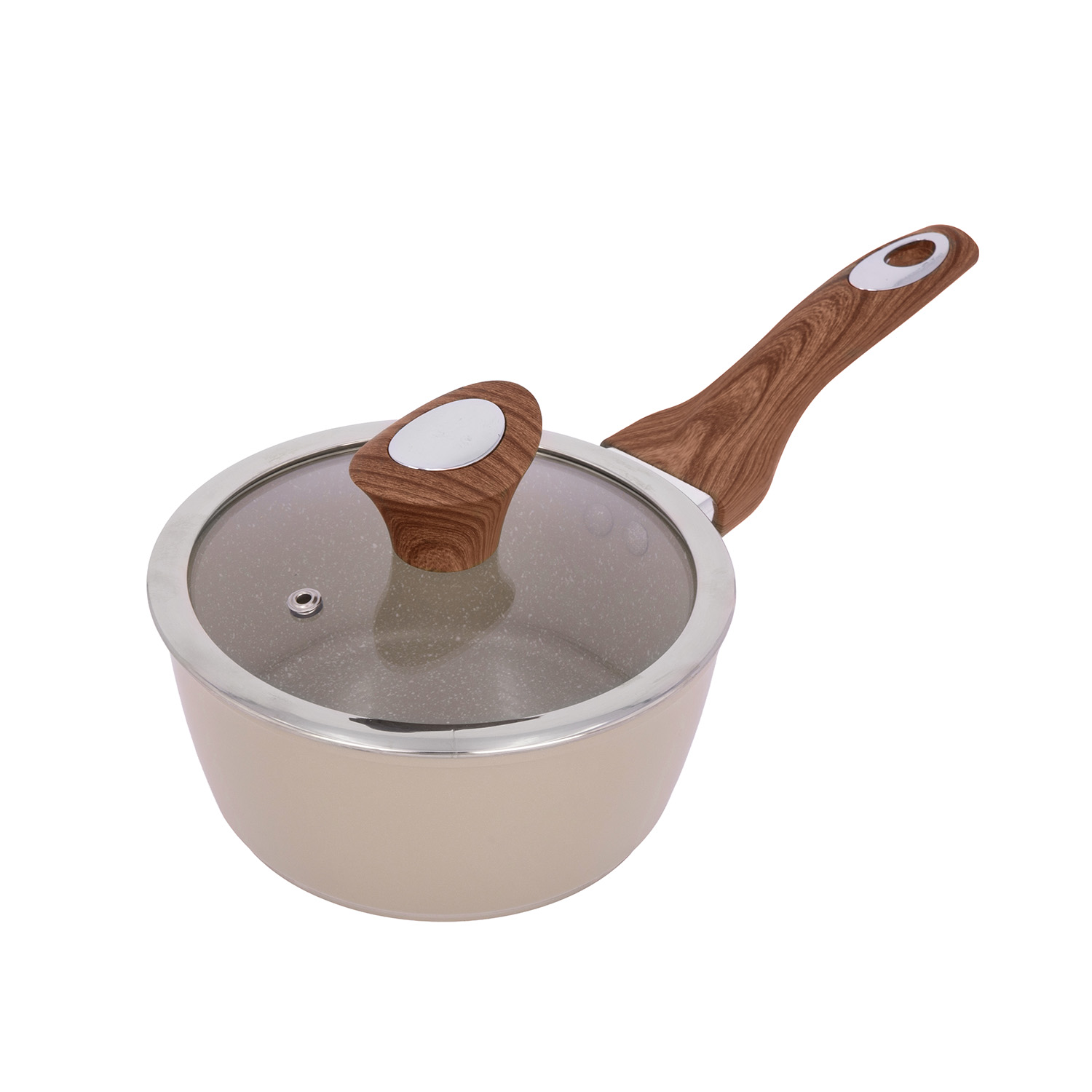 Casseruola 16 cm taupe Kolors con coperchio