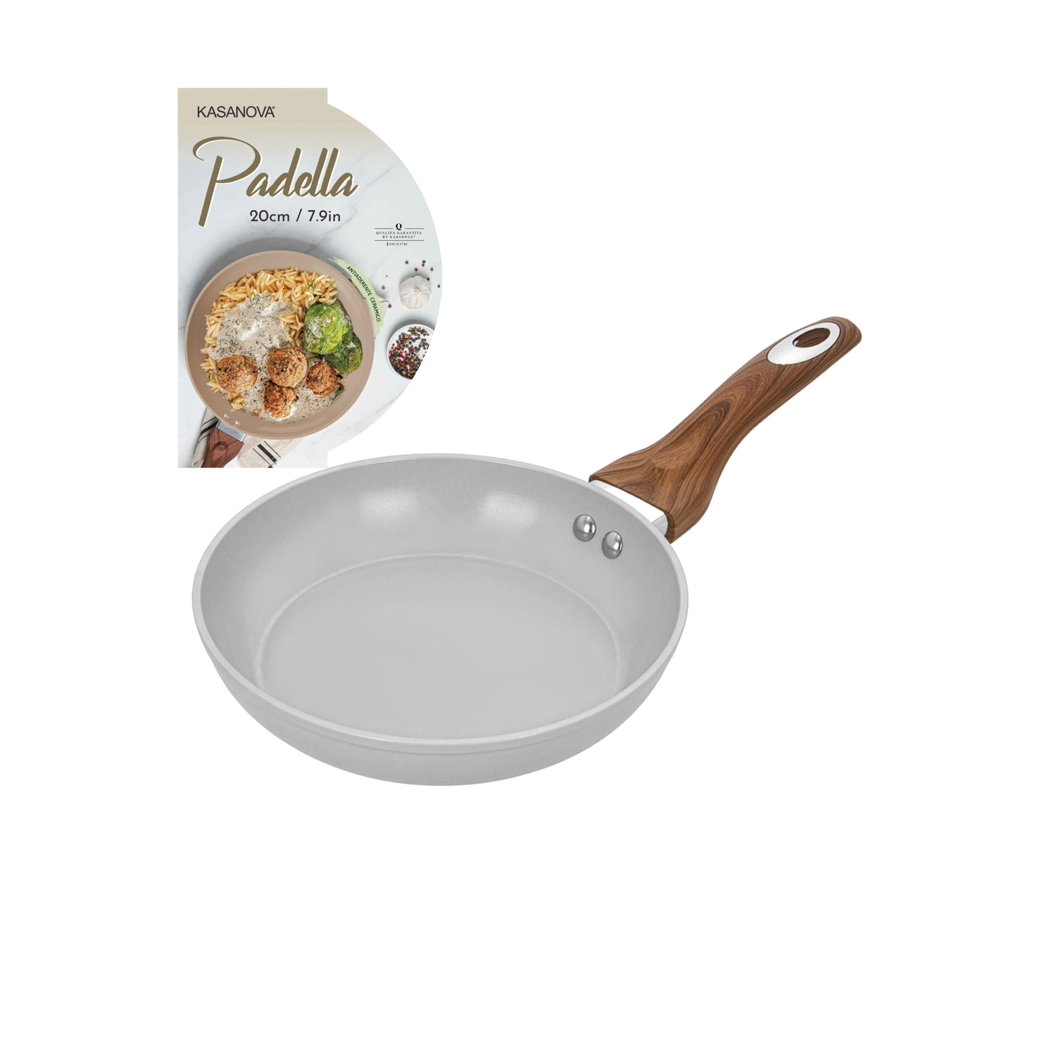 Padella 20 cm antiaderente ceramico New Ceramic grigio