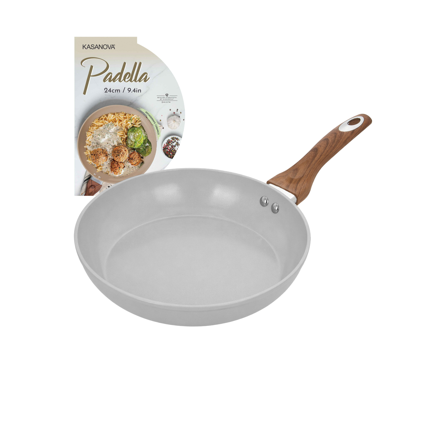 Padella 24 cm antiaderente ceramico New Ceramic grigio