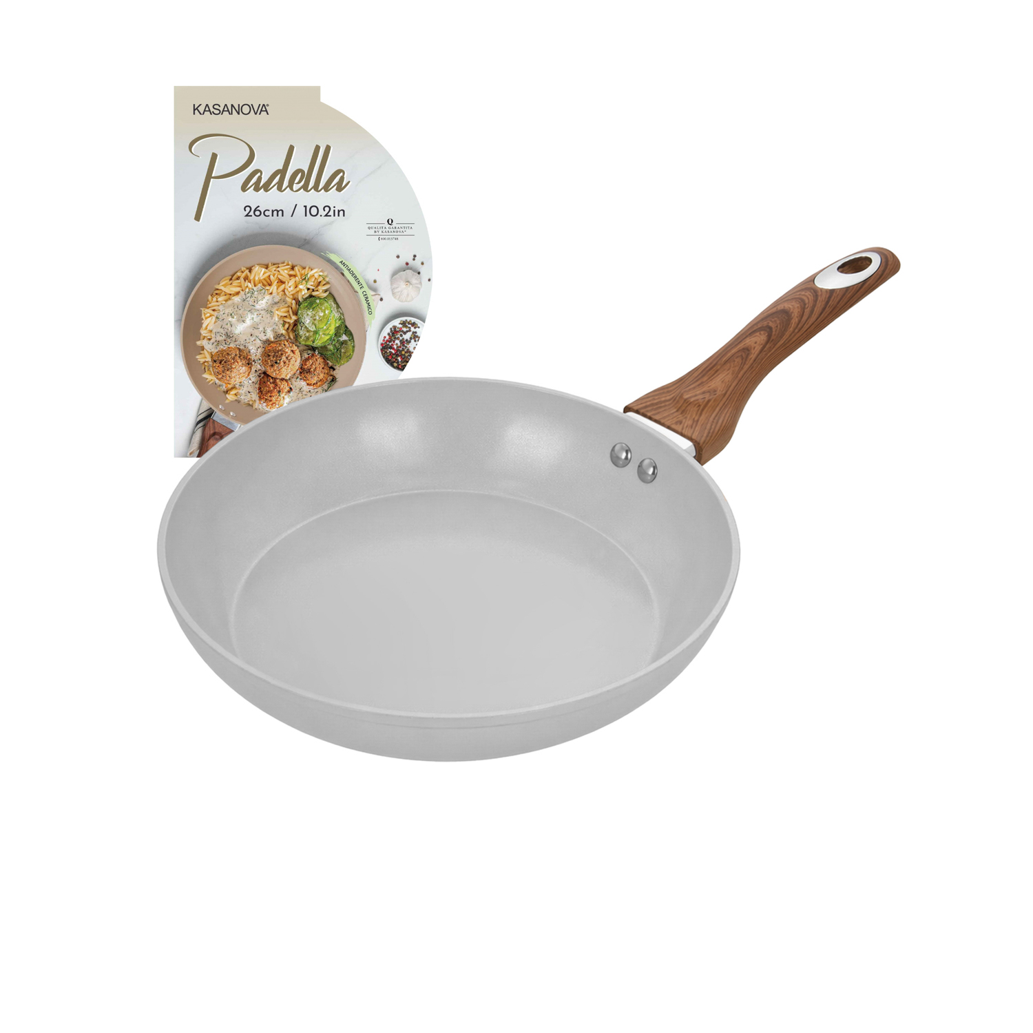 Padella 26 cm antiaderente ceramico New Ceramic grigio