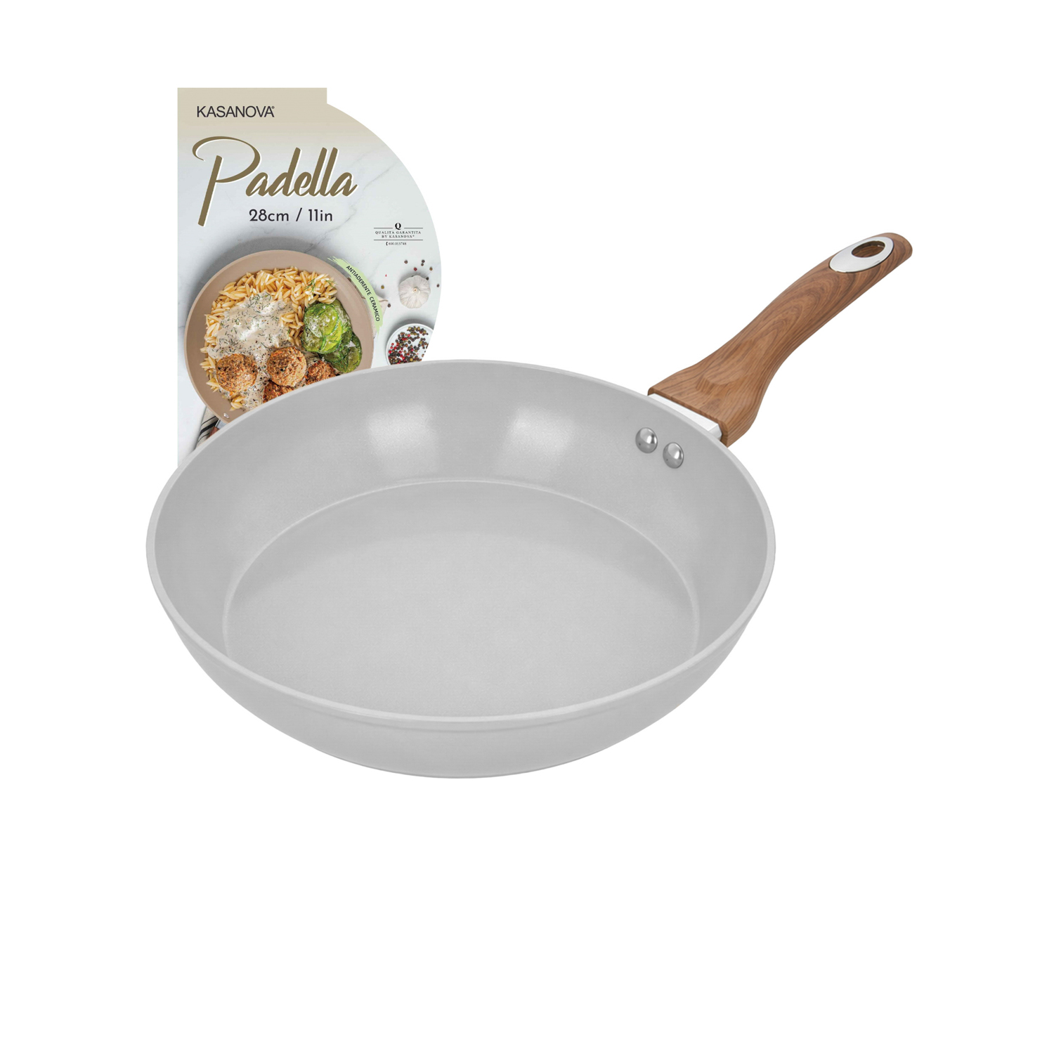Padella 28 cm antiaderente ceramico New Ceramic grigio