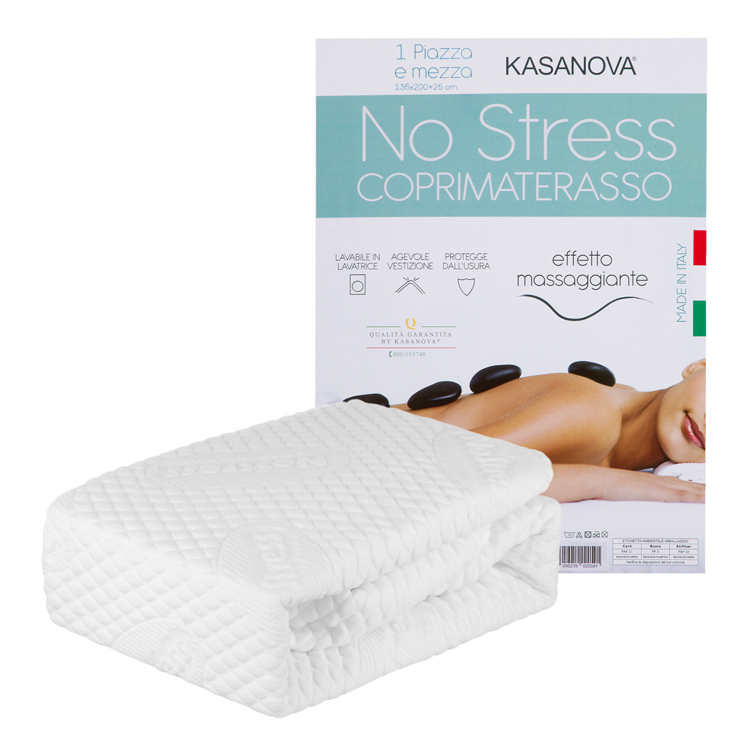 Coprimaterasso singolo massaggiante No Stress