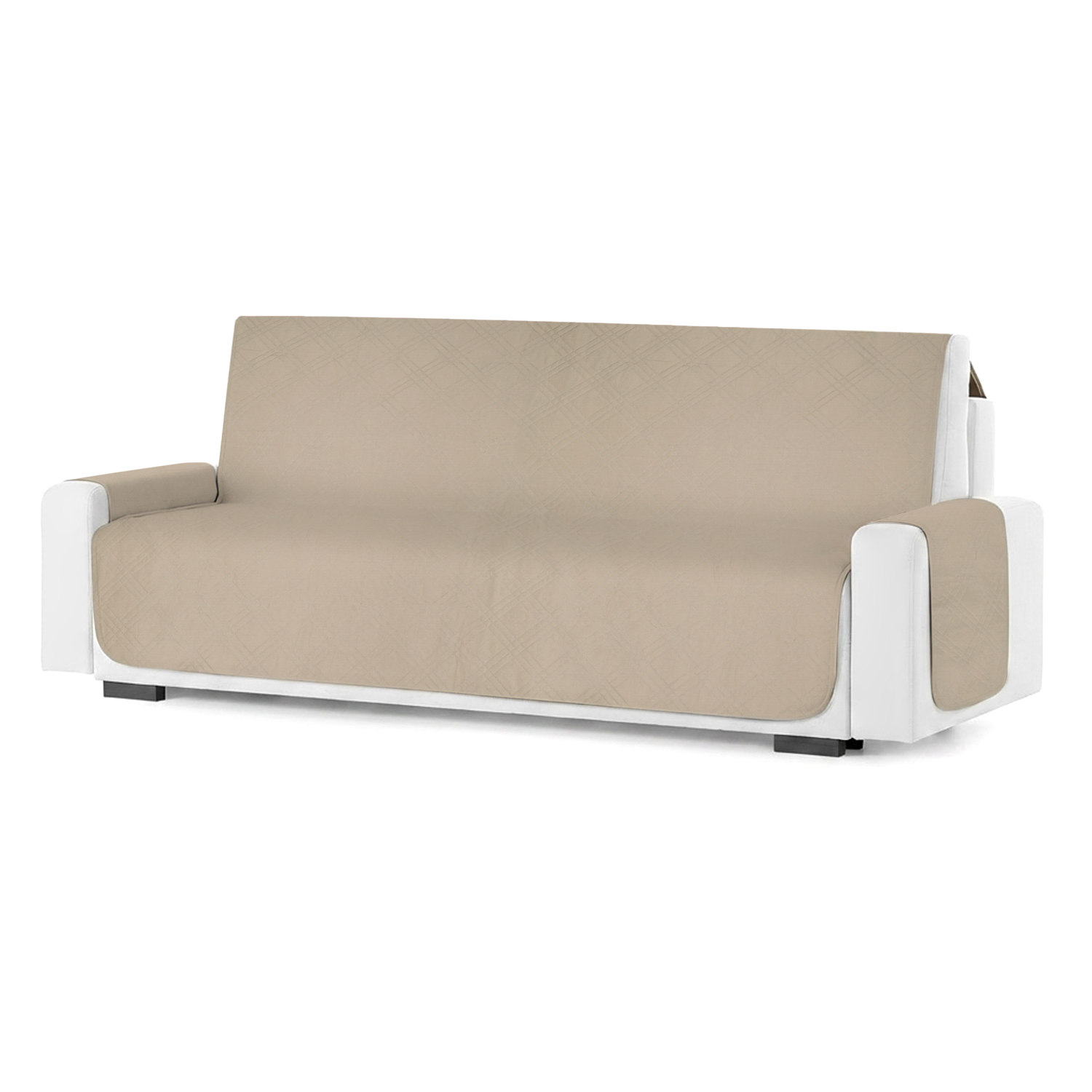 Copridivano 3 posti double face microfibra beige