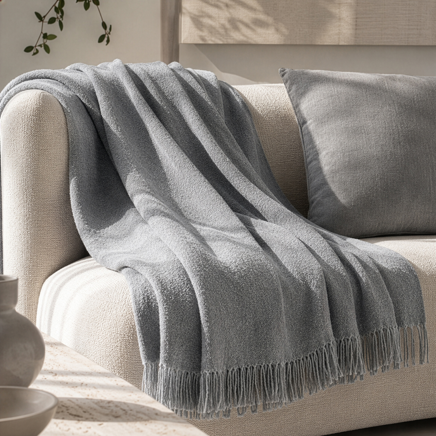 Plaid Batuffolo grigio 127x152 cm