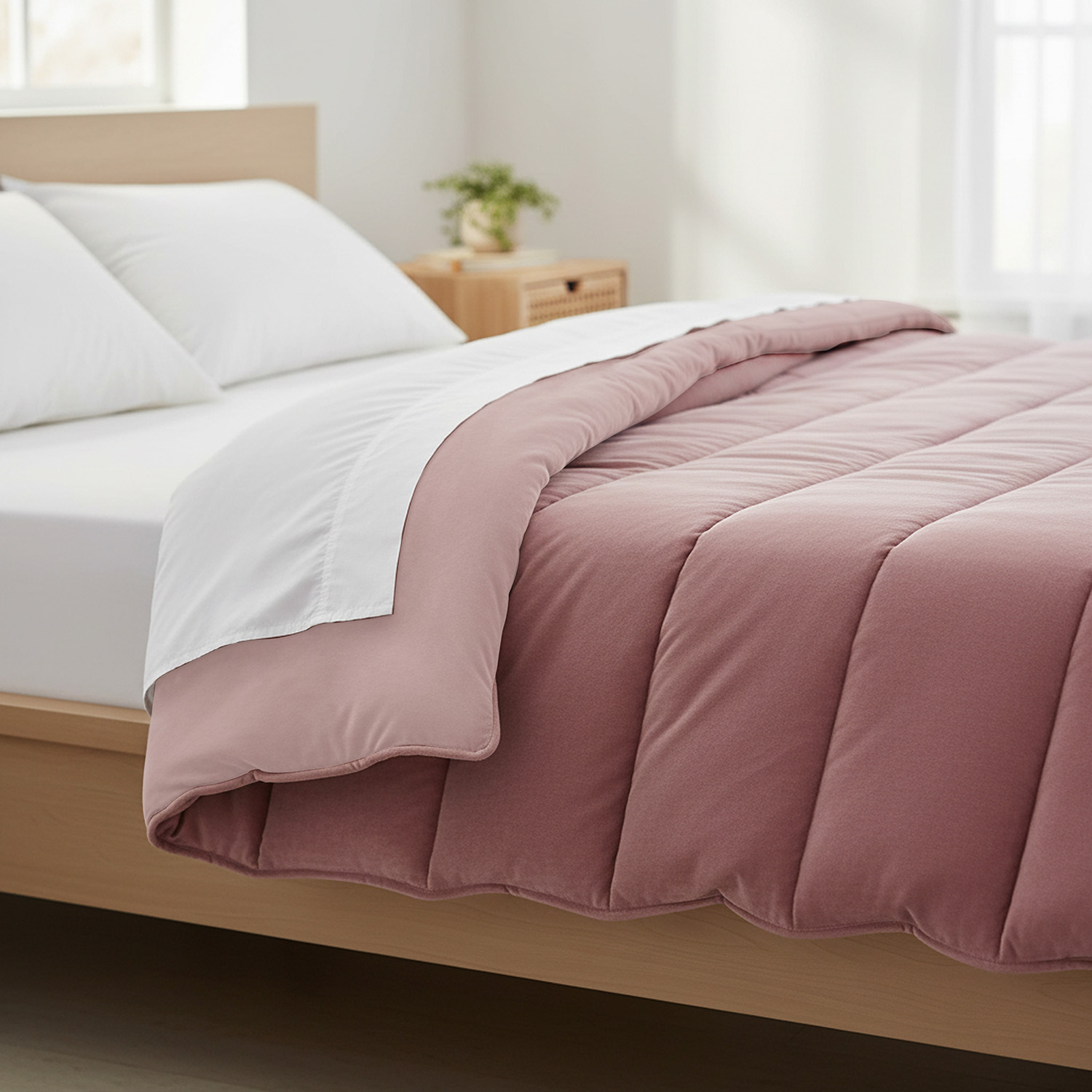 Trapunta matrimoniale Fluffy malva 250x260 cm