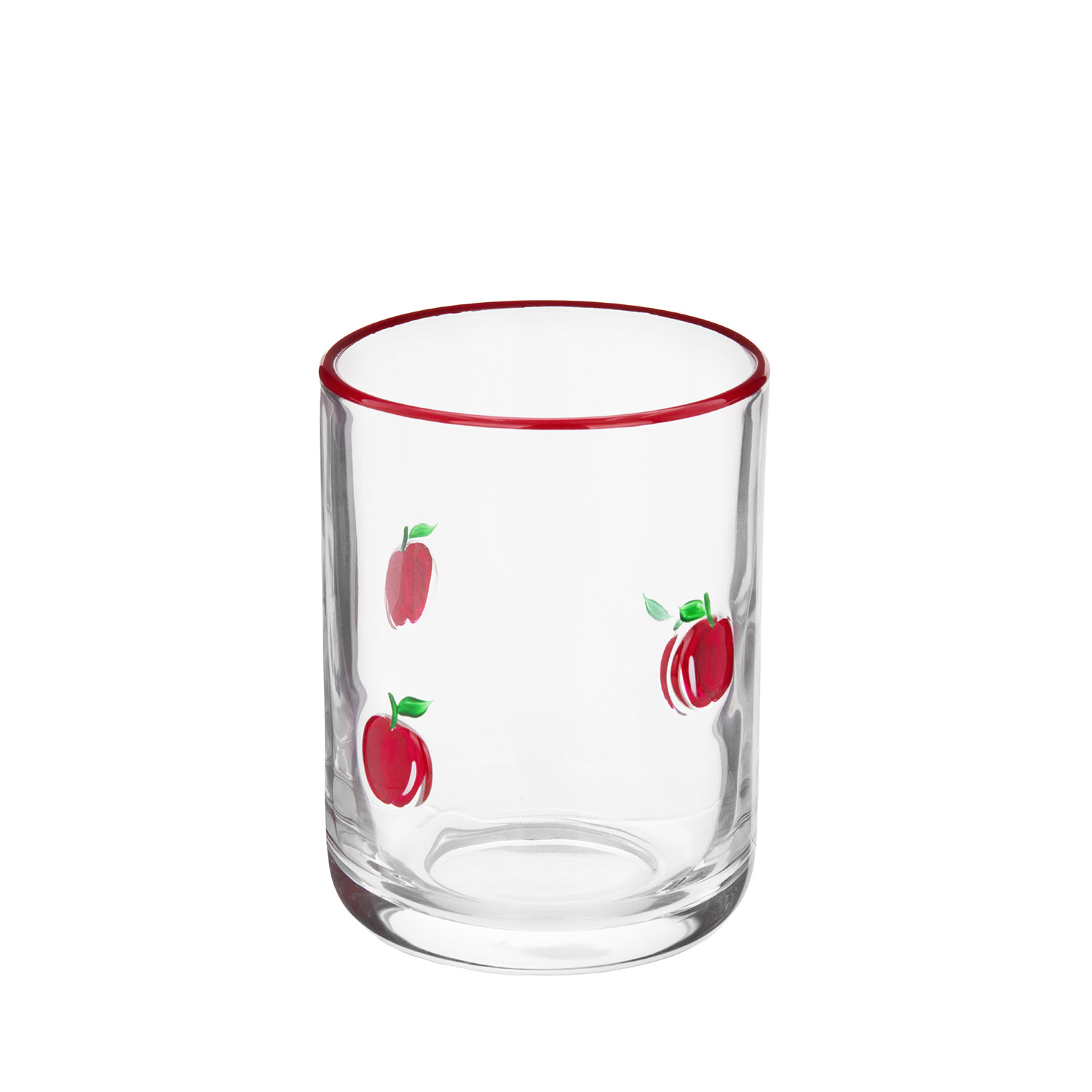 Bicchiere acqua vetro 410 ml decoro mela
